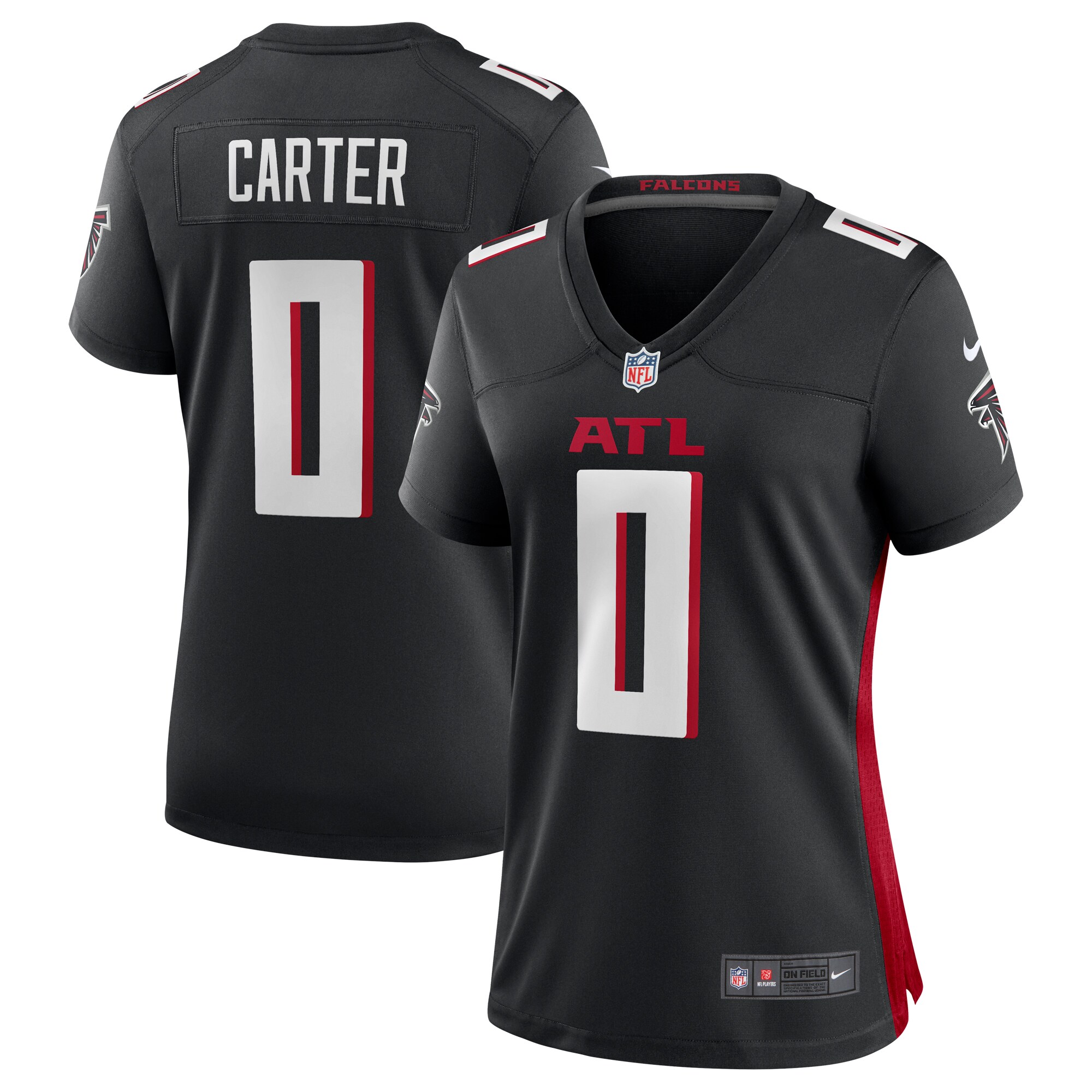 Women's Atlanta Falcons Lorenzo Carter Black Game Player Jersey JS3487 nicesnker