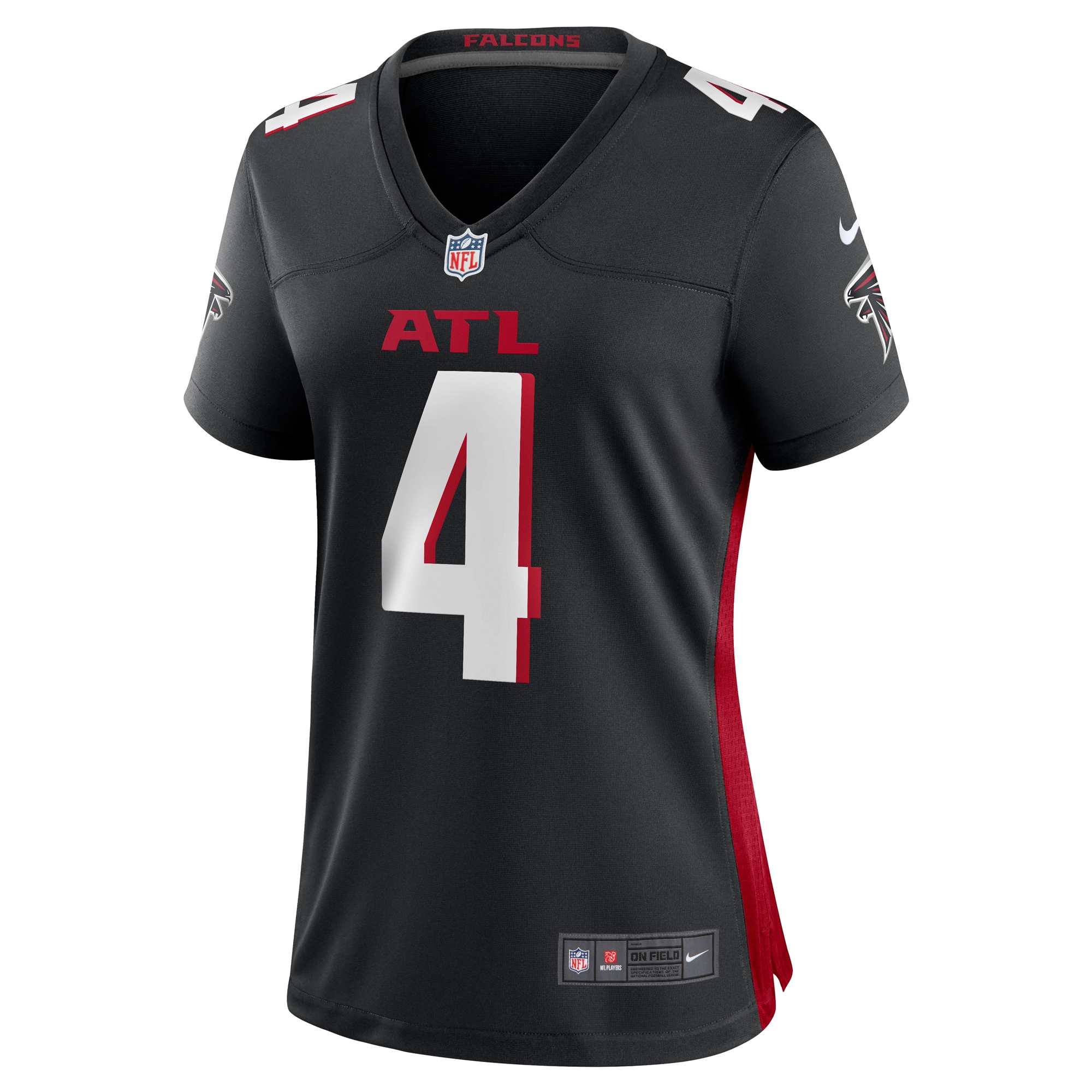 Alternative view of Women's Atlanta Falcons Taylor Heinicke Black Game Player Jersey JS6221 nicesnker