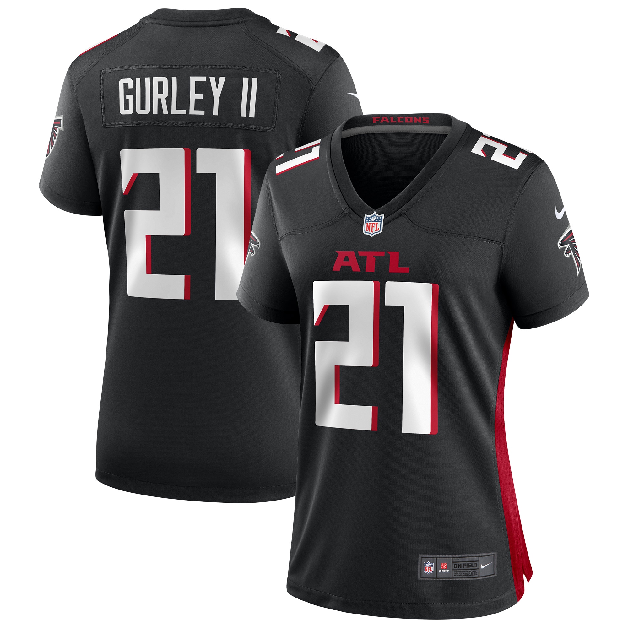 Women's Atlanta Falcons Todd Gurley II Black Game Jersey JS9975 nicesnker