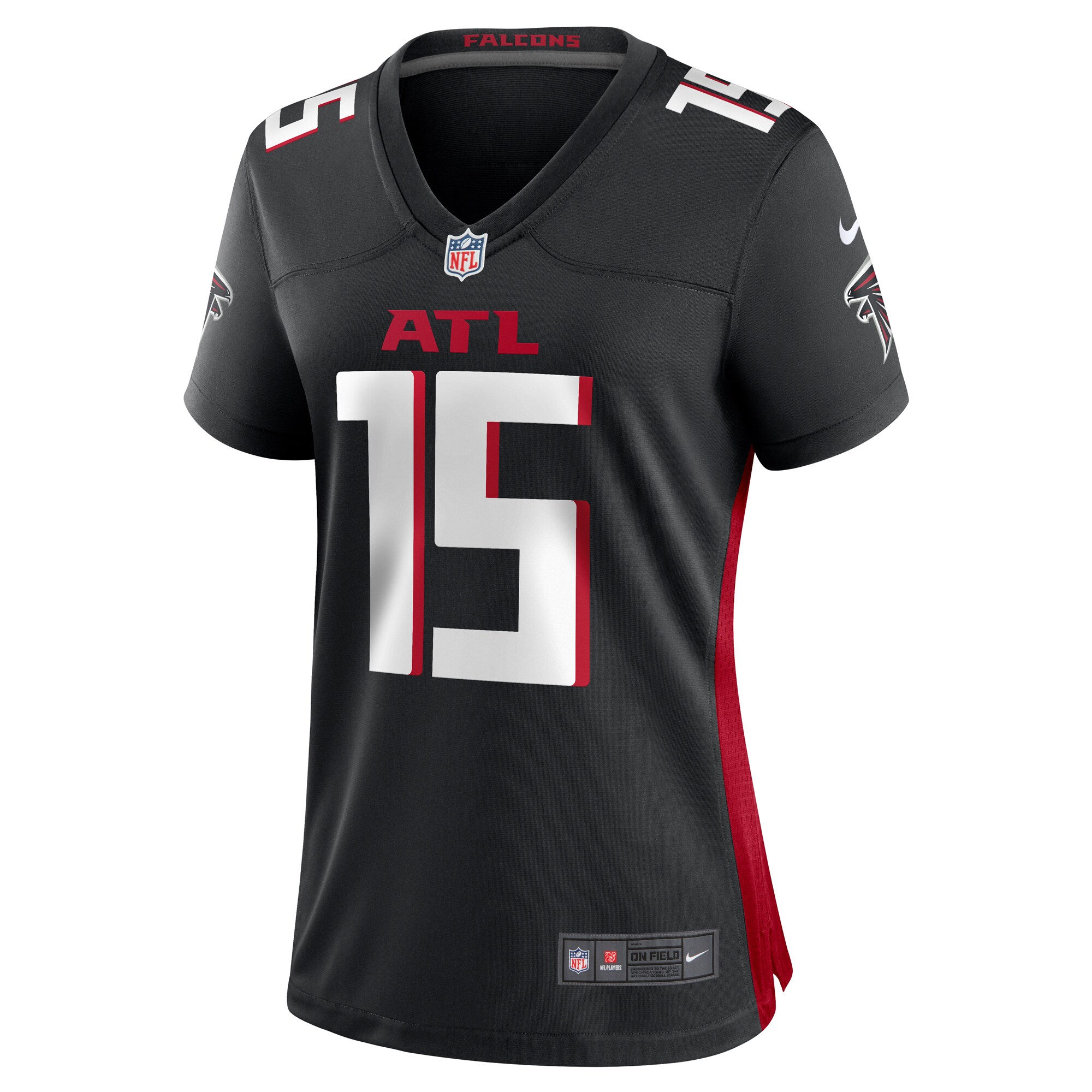 Alternative view of Women's Atlanta Falcons Van Jefferson Black Game Jersey JS1632 nicesnker