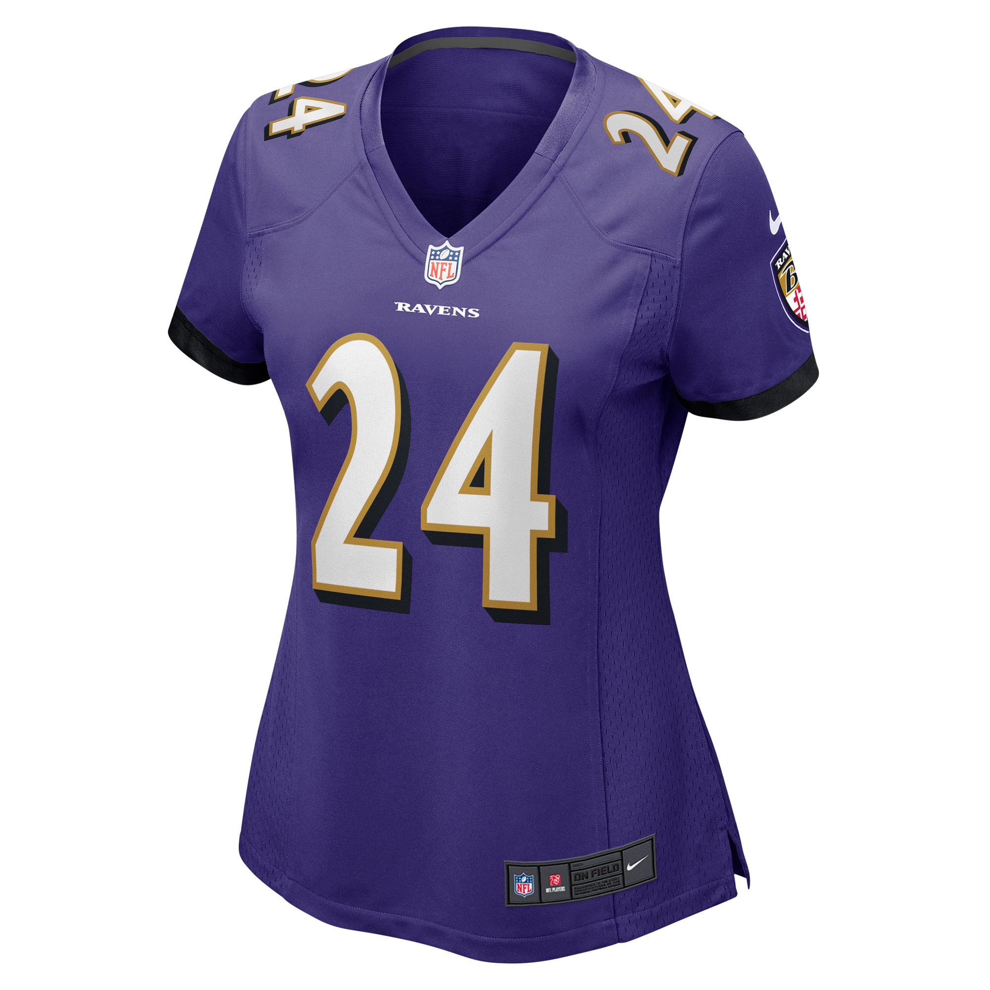Alternative view of Women's Baltimore Ravens Beau Brade Purple Game Jersey JS8980 nicesnker