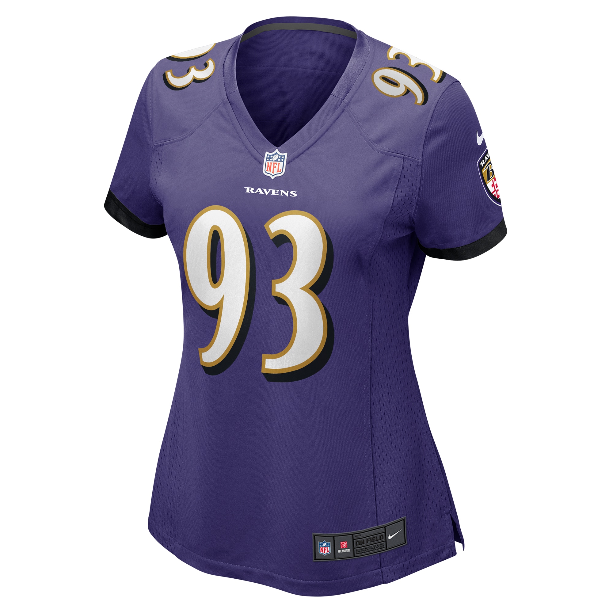 Alternative view of Women's Baltimore Ravens Bravvion Roy Purple Game Jersey JS4285 nicesnker