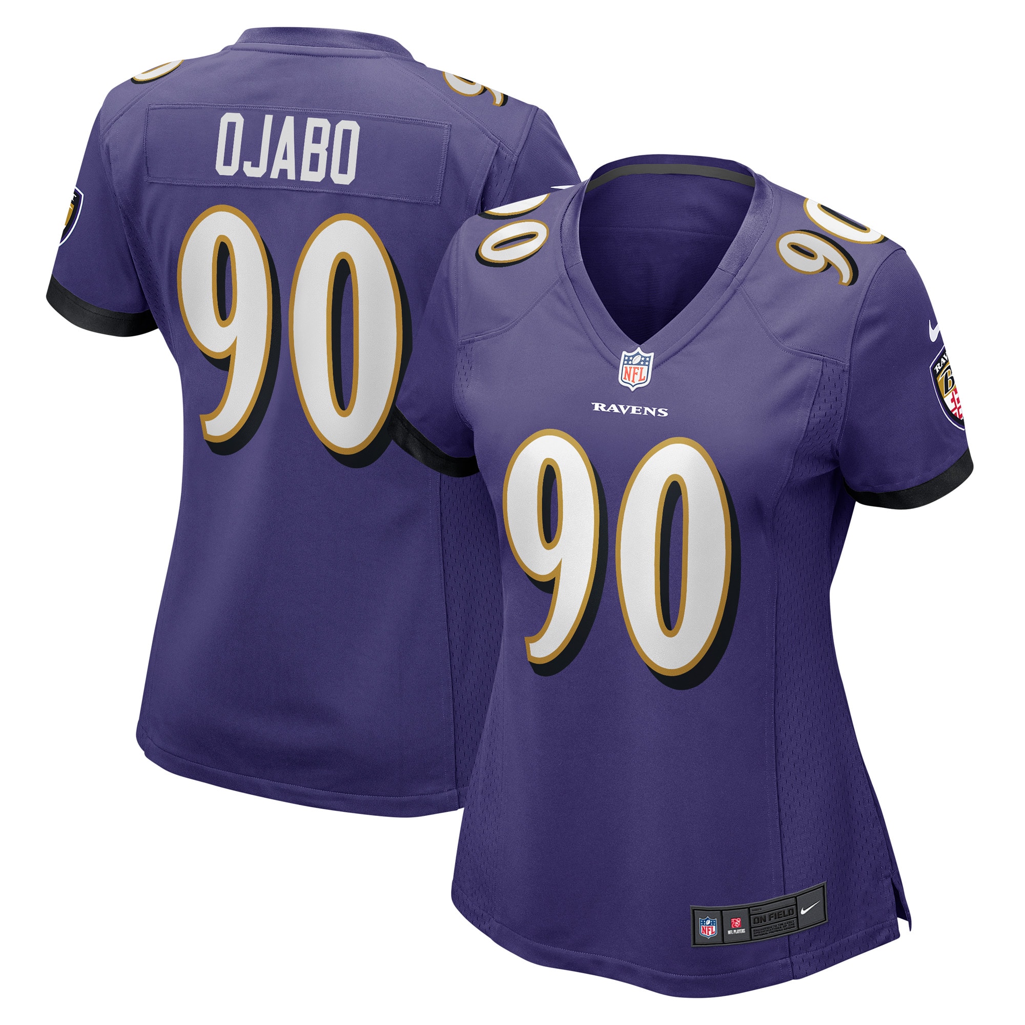 Women's Baltimore Ravens David Ojabo Purple Game Player Jersey JS8094 nicesnker