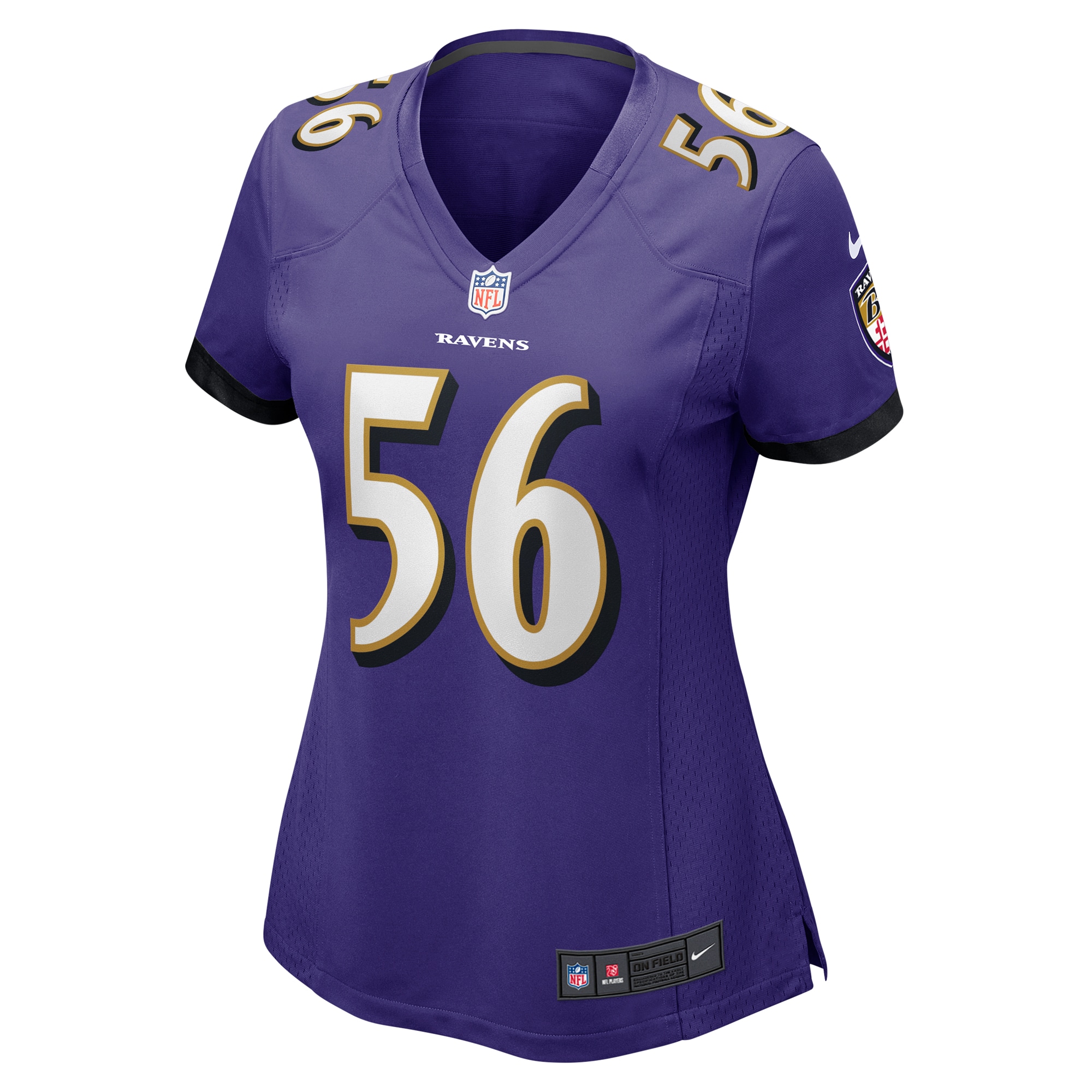 Alternative view of Women's Baltimore Ravens Deion Jennings Purple Game Jersey JS2401 nicesnker
