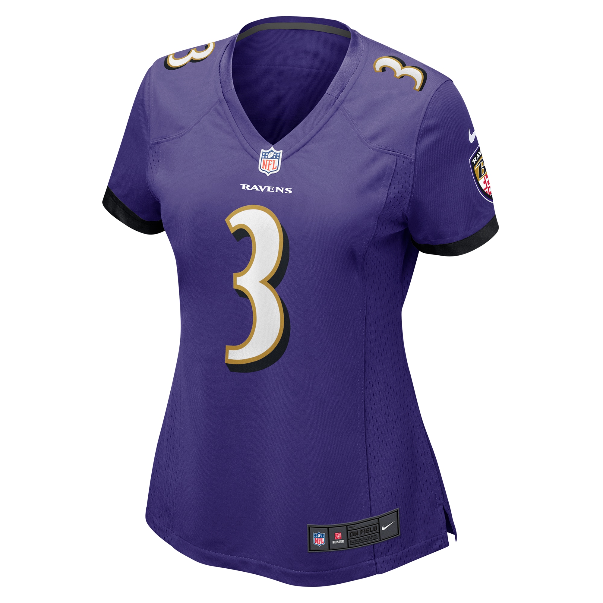 Alternative view of Women's Baltimore Ravens Deonte Harty Purple Game Jersey JS9961 nicesnker