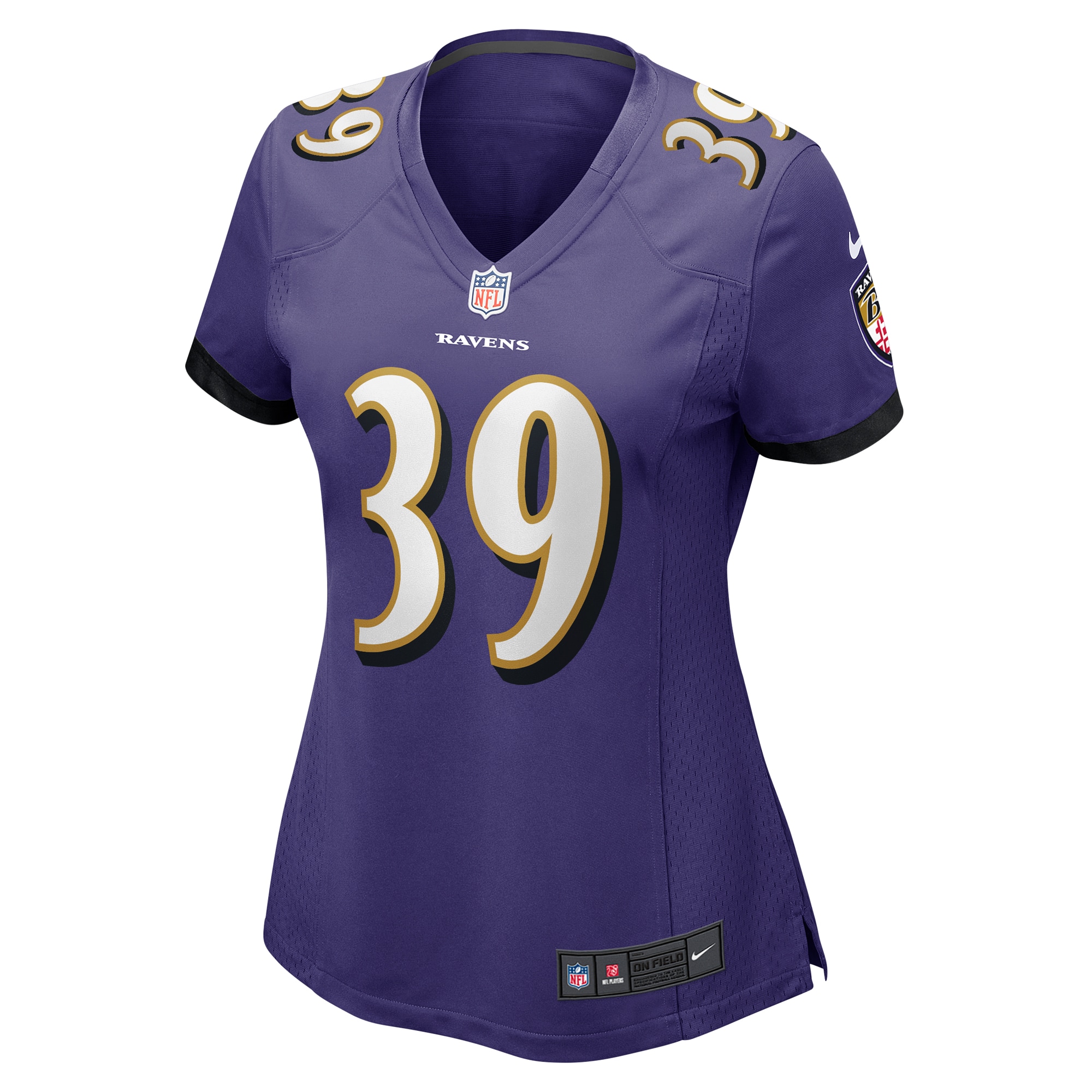 Alternative view of Women's Baltimore Ravens Duron Harmon Purple Game Jersey JS1226 nicesnker