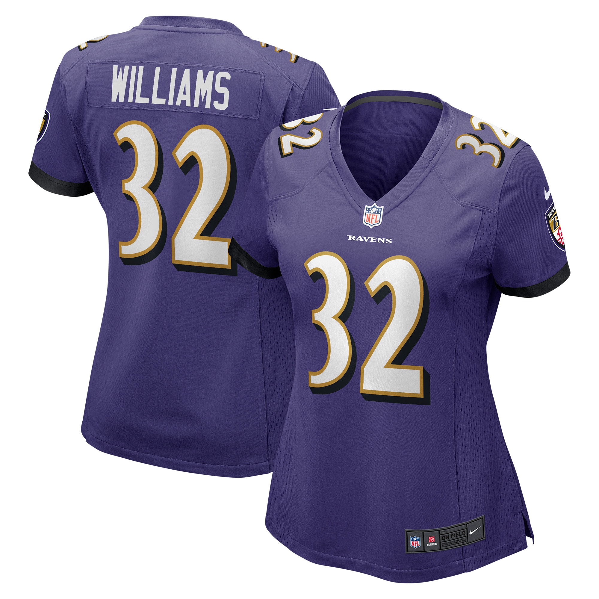 Women's Baltimore Ravens Marcus Williams Purple Game Jersey JS7653 nicesnker