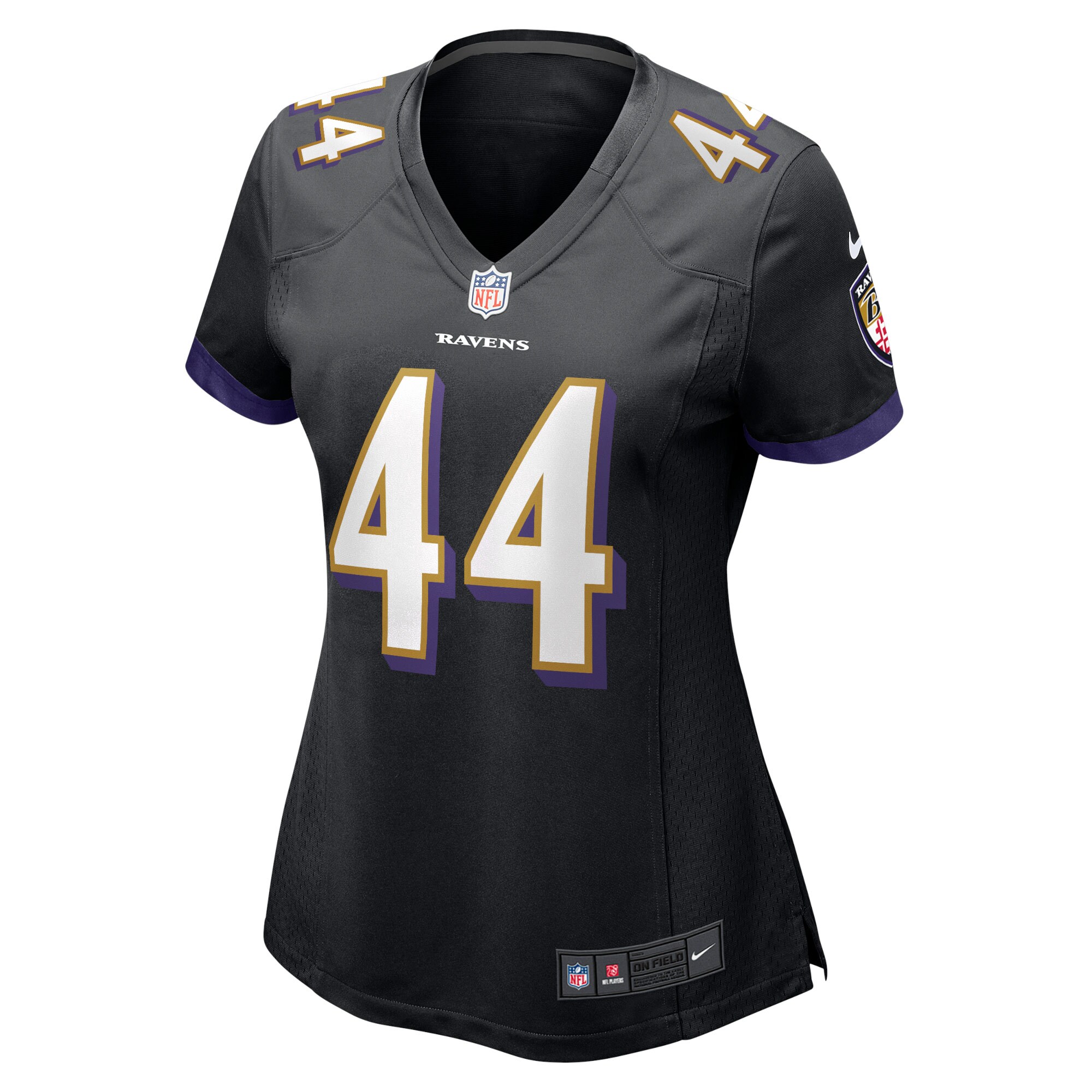 Alternative view of Women's Baltimore Ravens Marlon Humphrey Black Game Jersey JS7431 nicesnker
