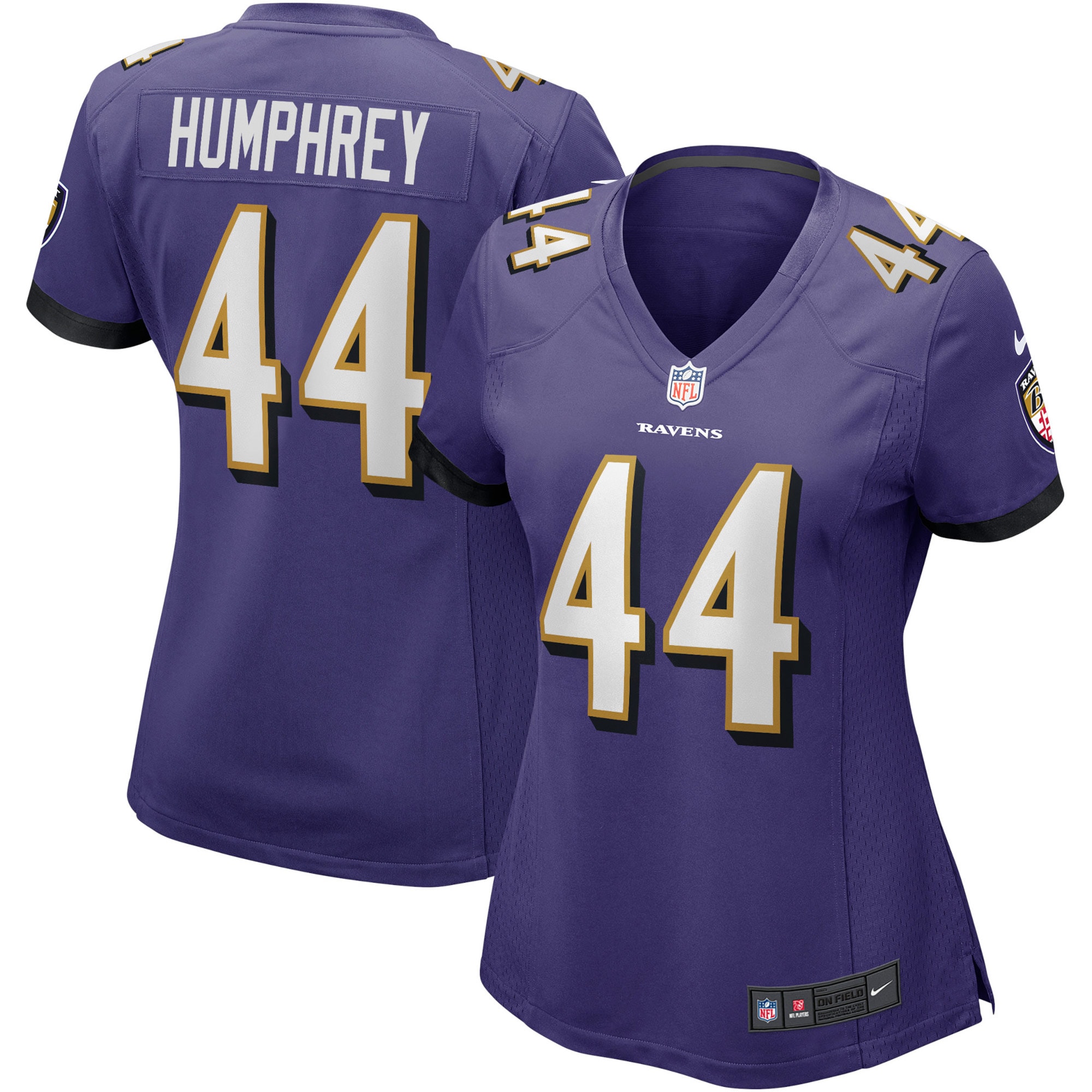 Women's Baltimore Ravens Marlon Humphrey Purple Game Player Jersey JS7484 nicesnker