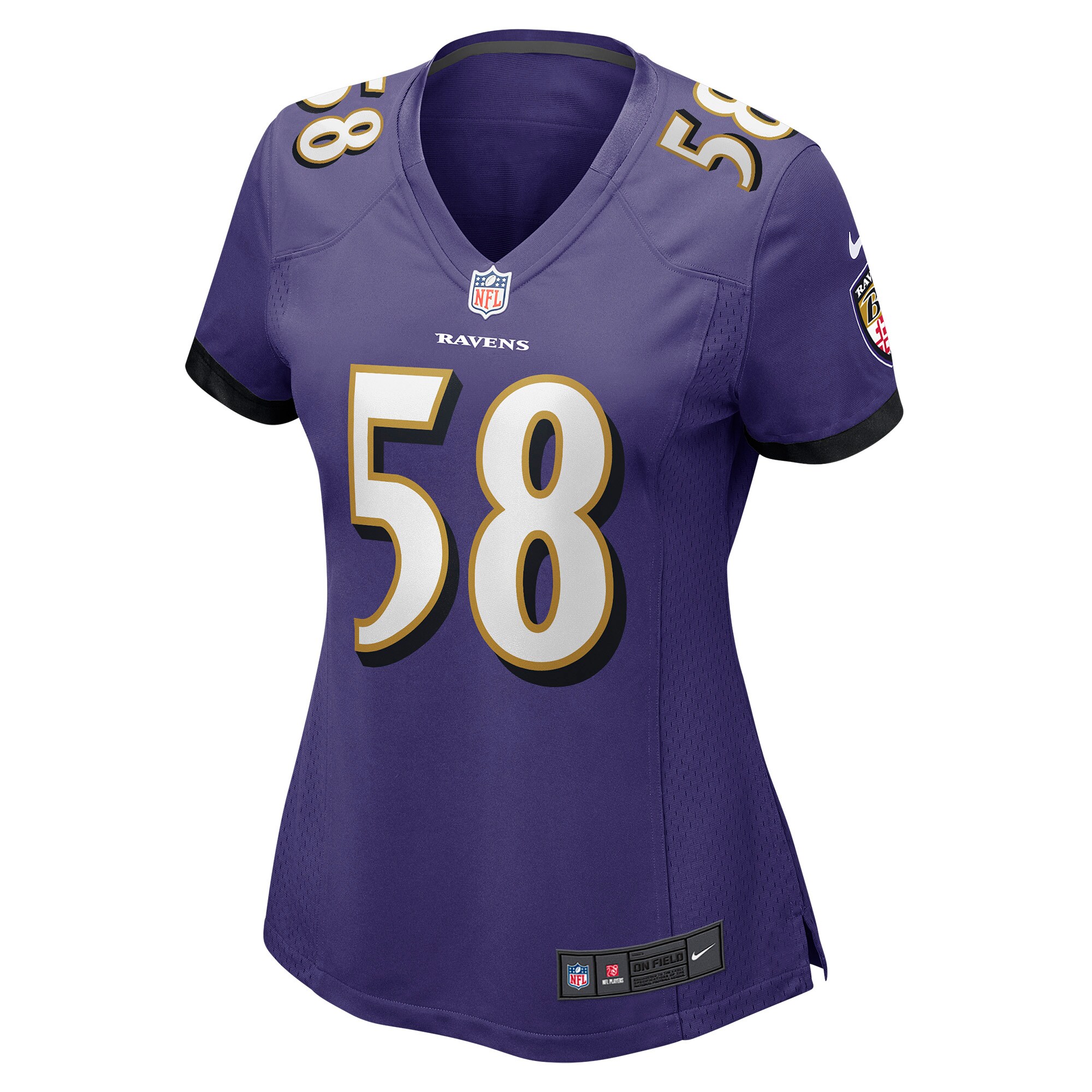 Alternative view of Women's Baltimore Ravens Michael Pierce Purple Player Game Jersey JS7190 nicesnker