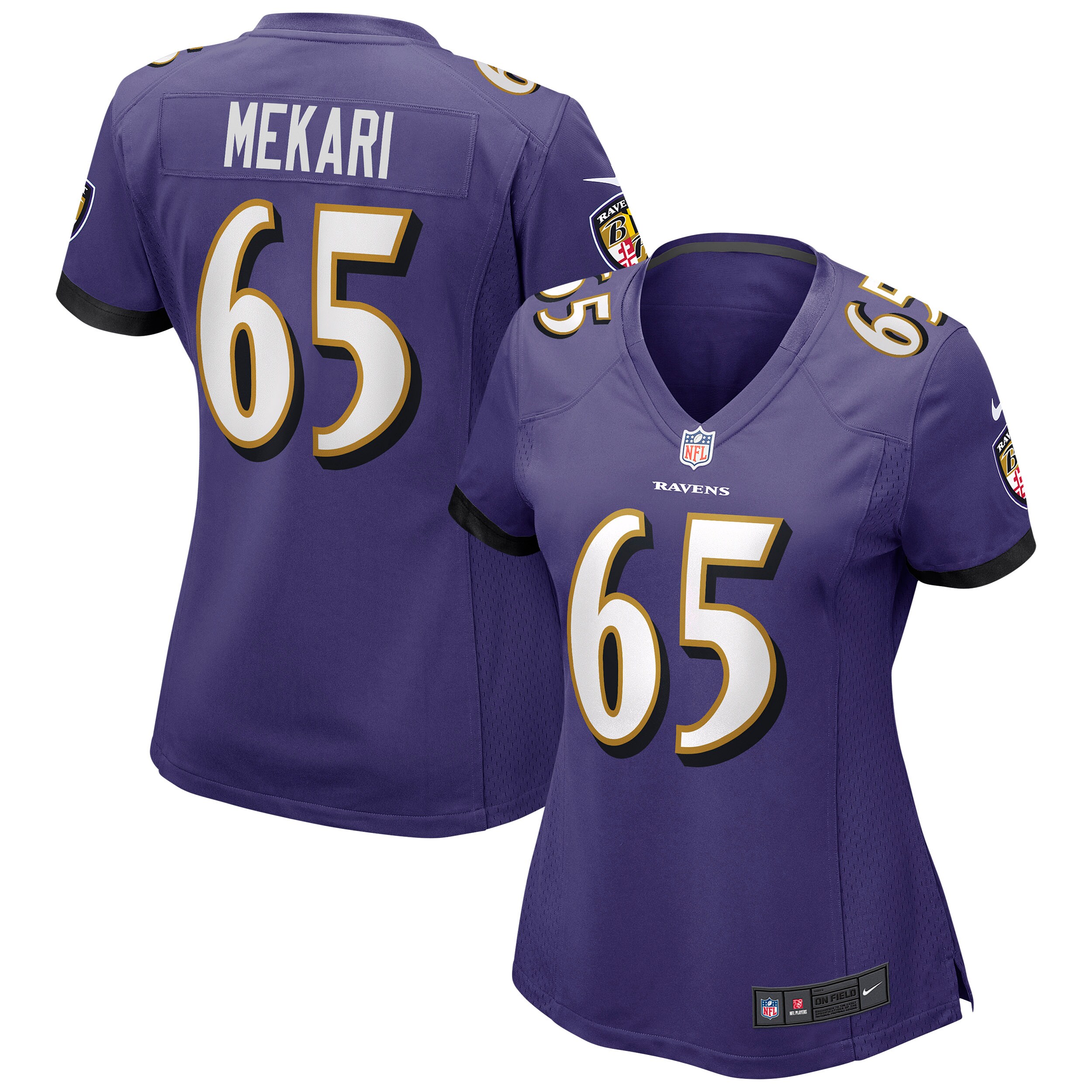Women's Baltimore Ravens Patrick Mekari Purple Game Jersey JS9140 nicesnker