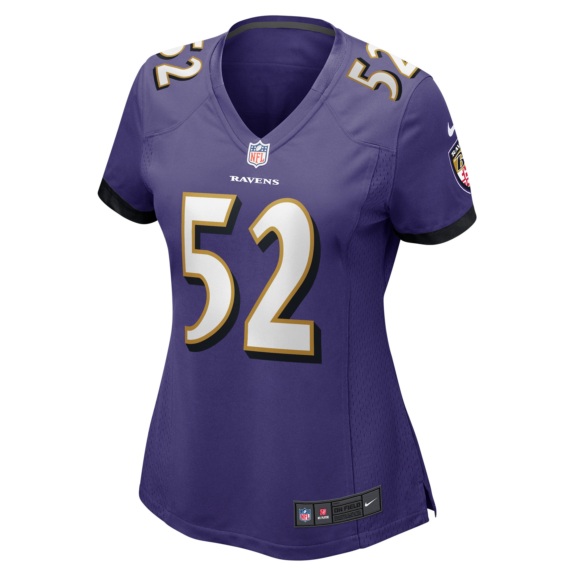Alternative view of Women's Baltimore Ravens Ray Lewis Purple Retired Player Jersey JS3972 nicesnker