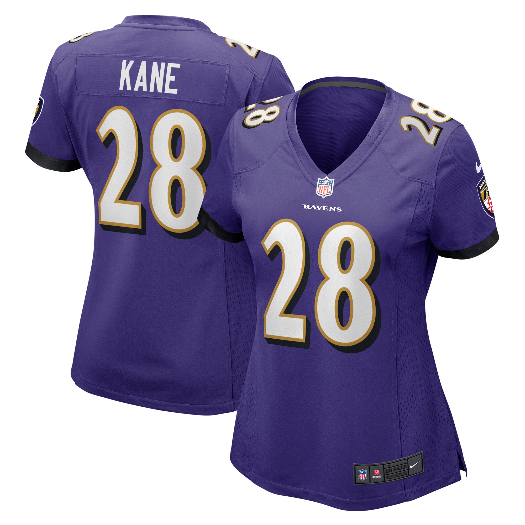 Women's Baltimore Ravens Sanoussi Kane Purple Game Jersey JS5730 nicesnker