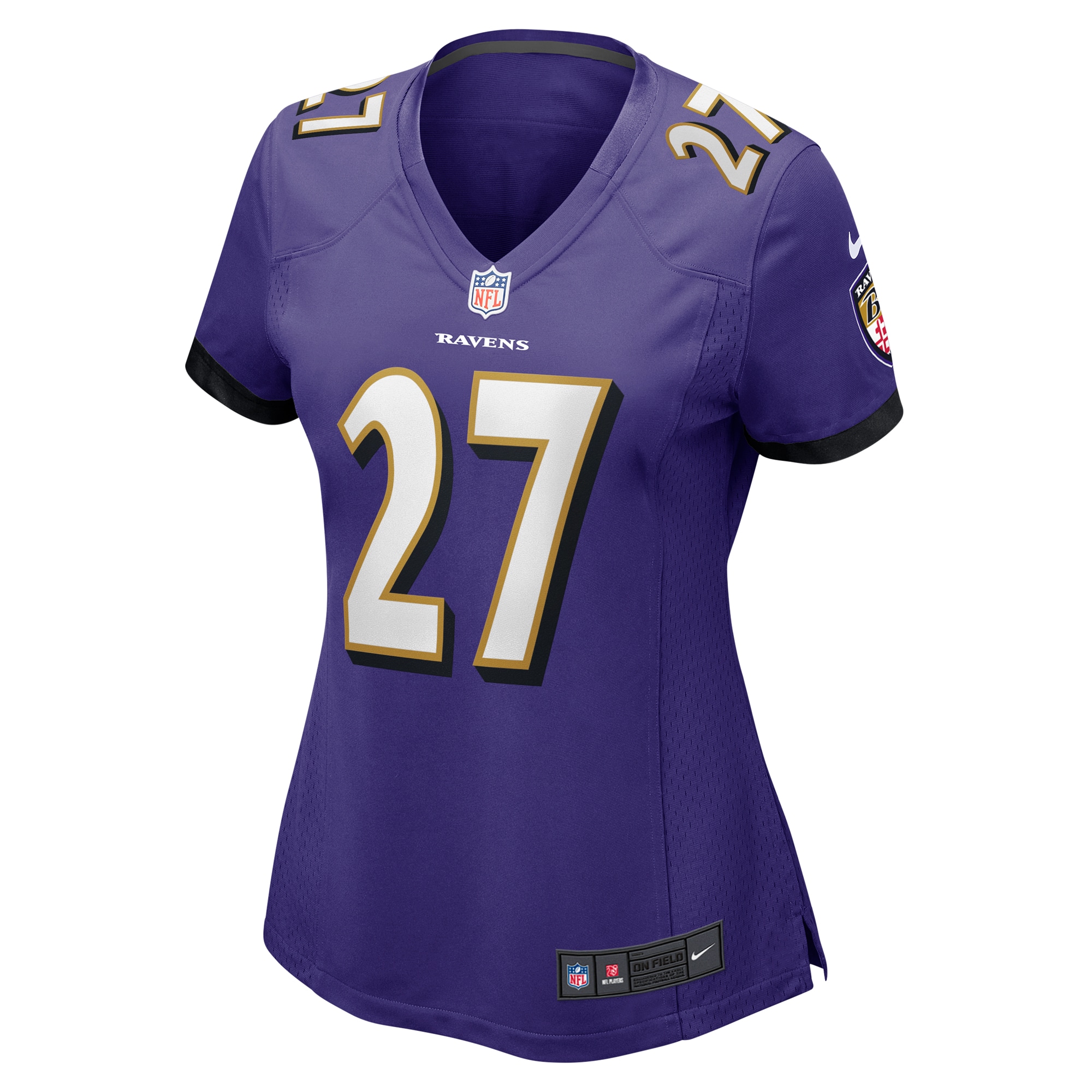 Alternative view of Women's Baltimore Ravens T.J. Tampa Purple Game Jersey JS2379 nicesnker