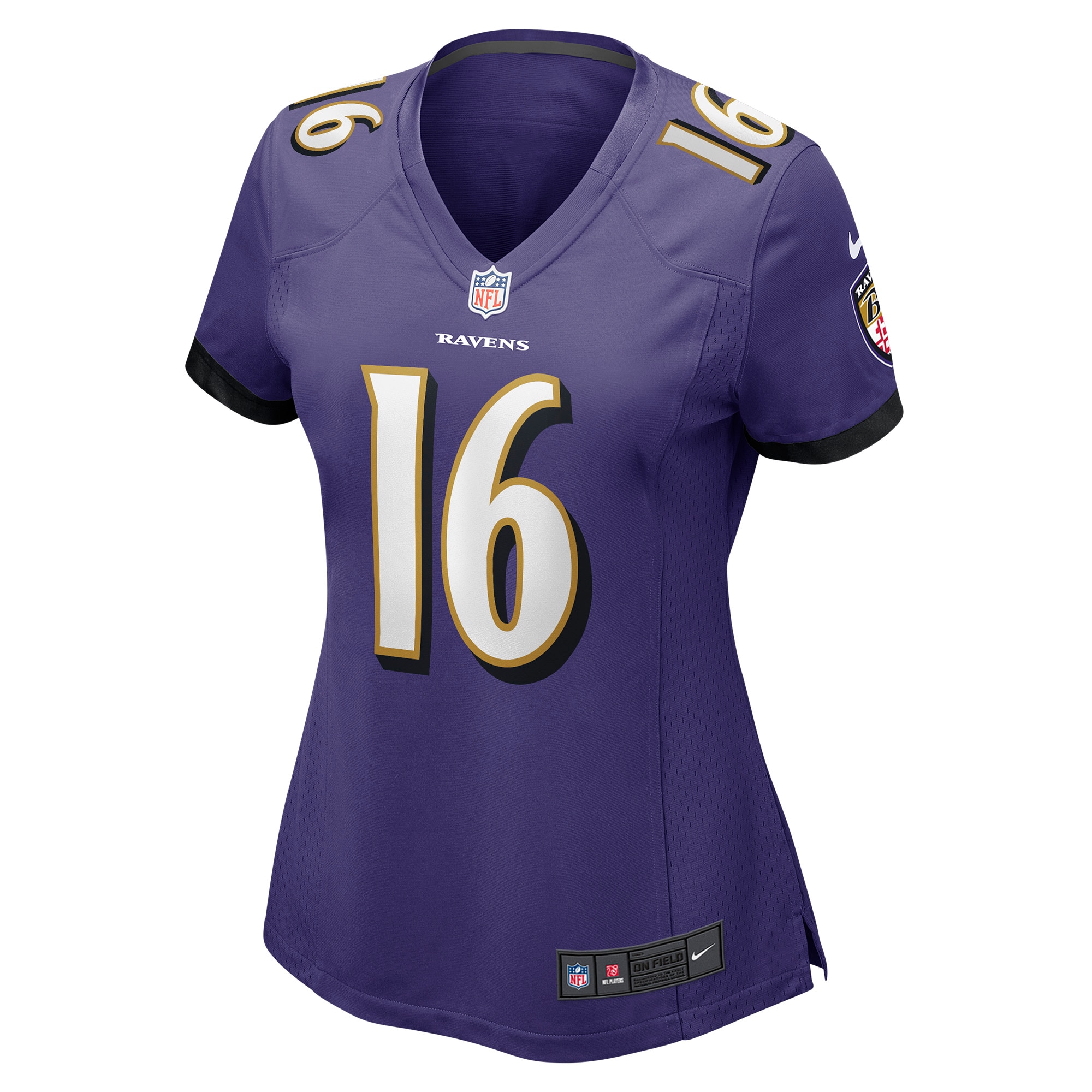 Alternative view of Women's Baltimore Ravens Tylan Wallace Purple Game Jersey JS3663 nicesnker