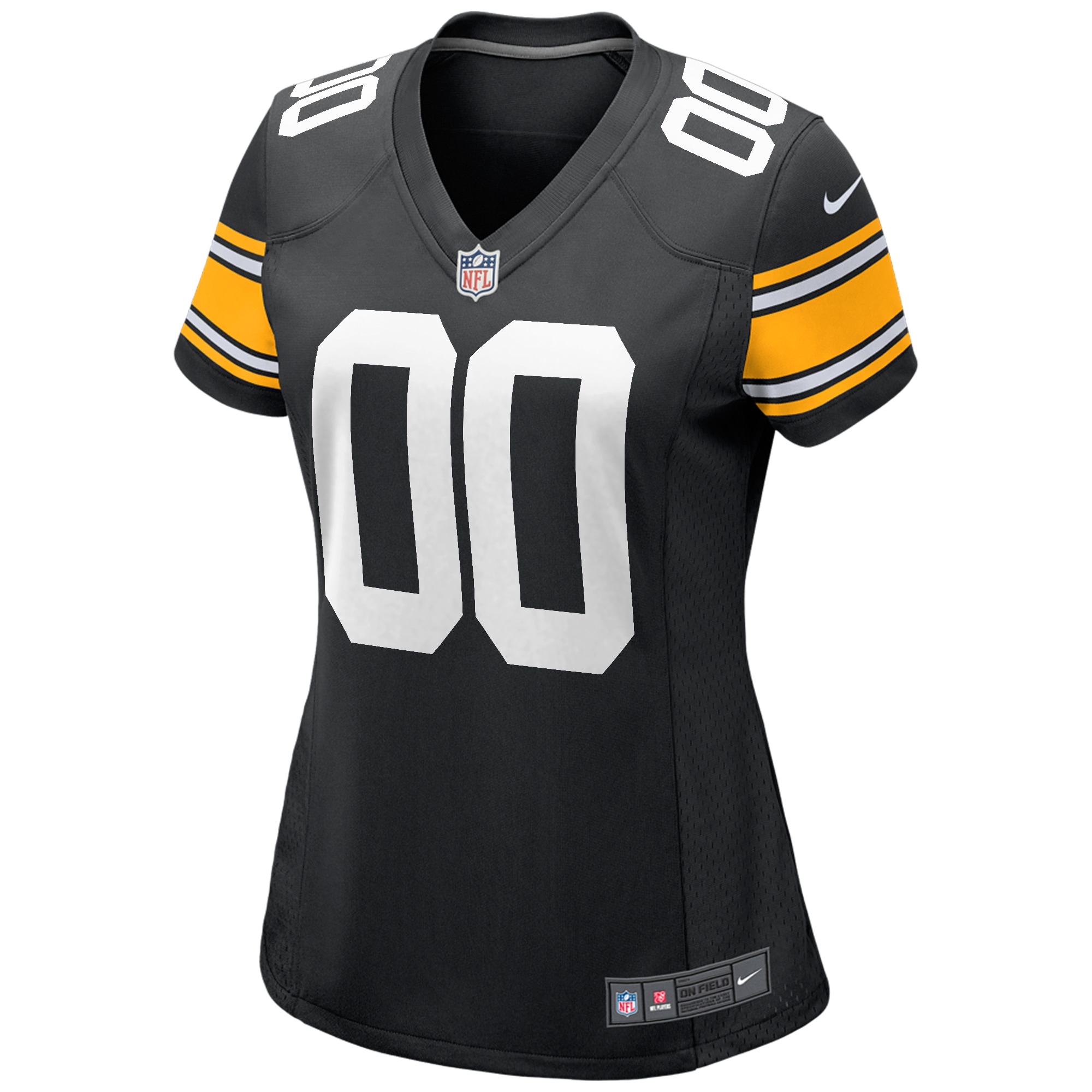 Alternative view of Women's Black Pittsburgh Steelers Alternate Custom Game Jersey JS9175 nicesnker