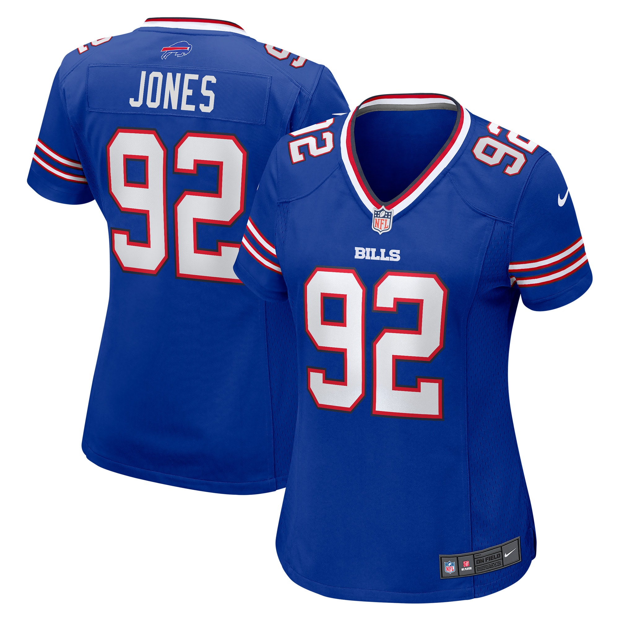 Women's Buffalo Bills DaQuan Jones Royal Game Player Jersey JS9867 nicesnker