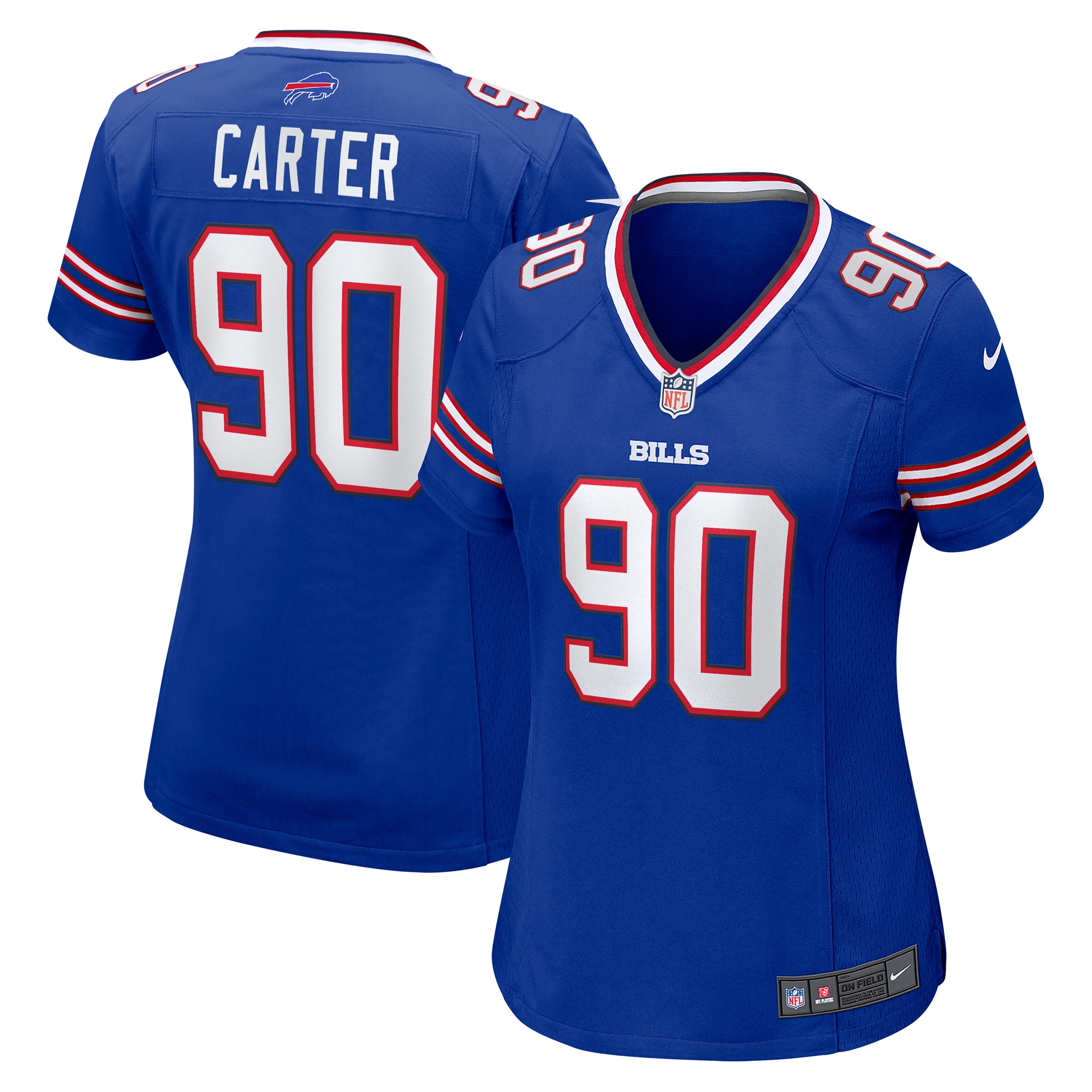 Women's Buffalo Bills DeWayne Carter Royal Game Jersey JS9787 nicesnker