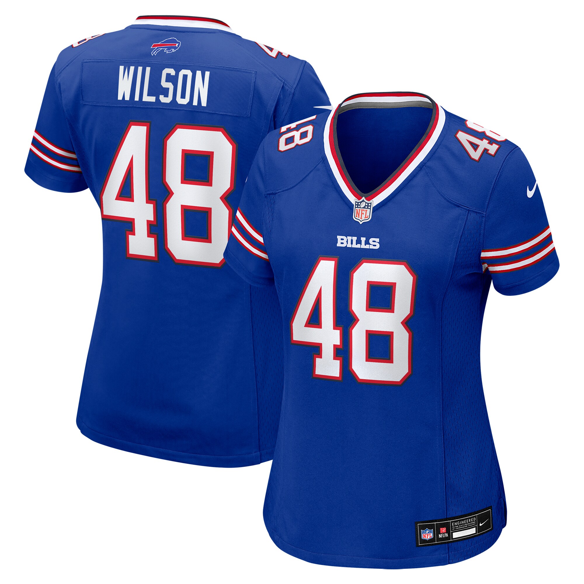 Women's Buffalo Bills Joel Wilson Royal Team Game Jersey JS2188 nicesnker