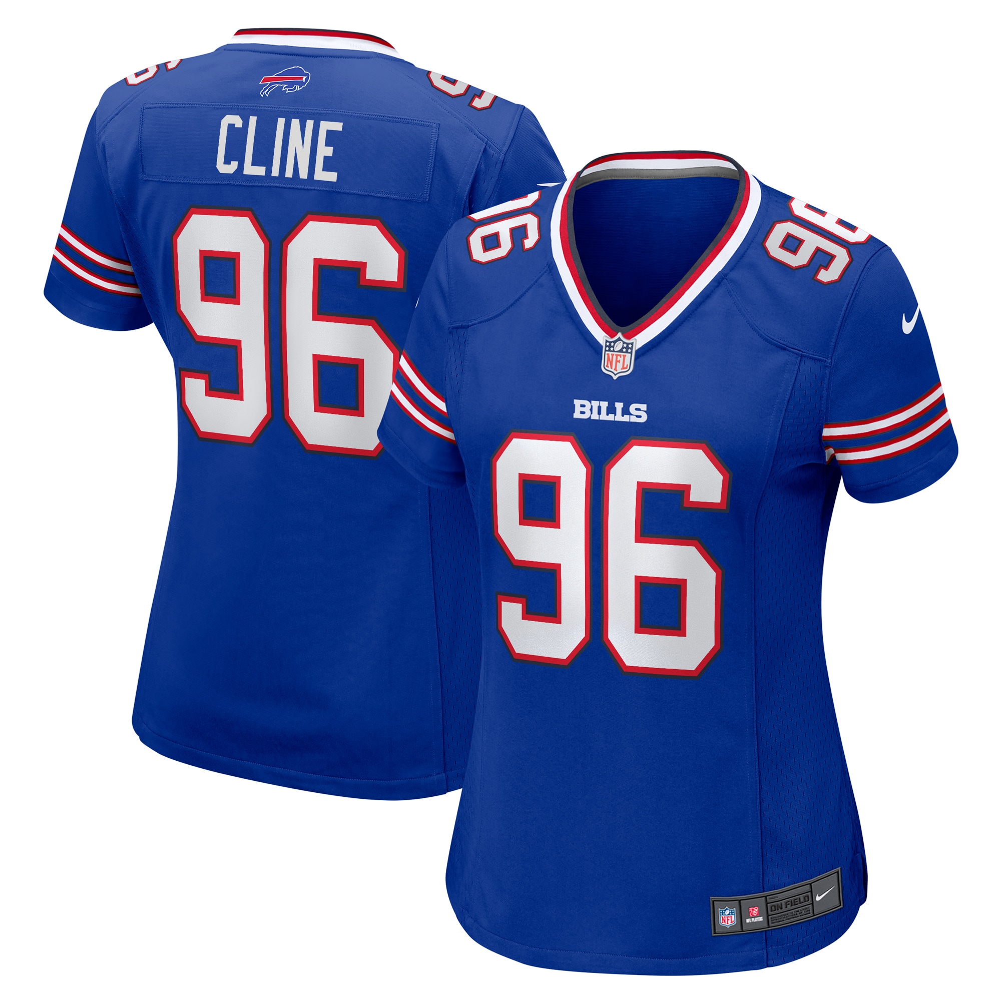 Women's Buffalo Bills Kameron Cline Royal Team Game Jersey JS6653 nicesnker