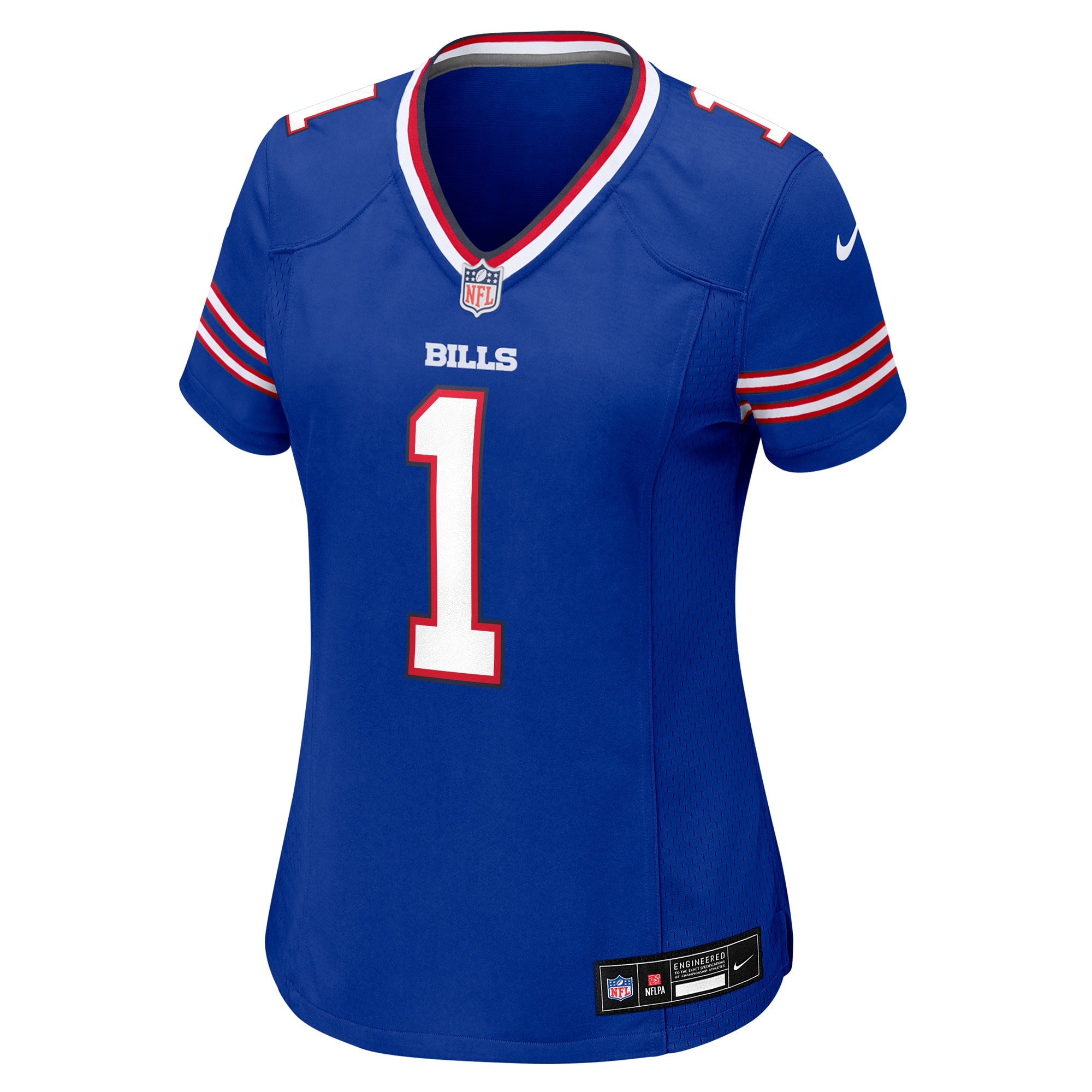 Alternative view of Women's Buffalo Bills Number 1 Mom Royal Game Jersey JS5147 nicesnker