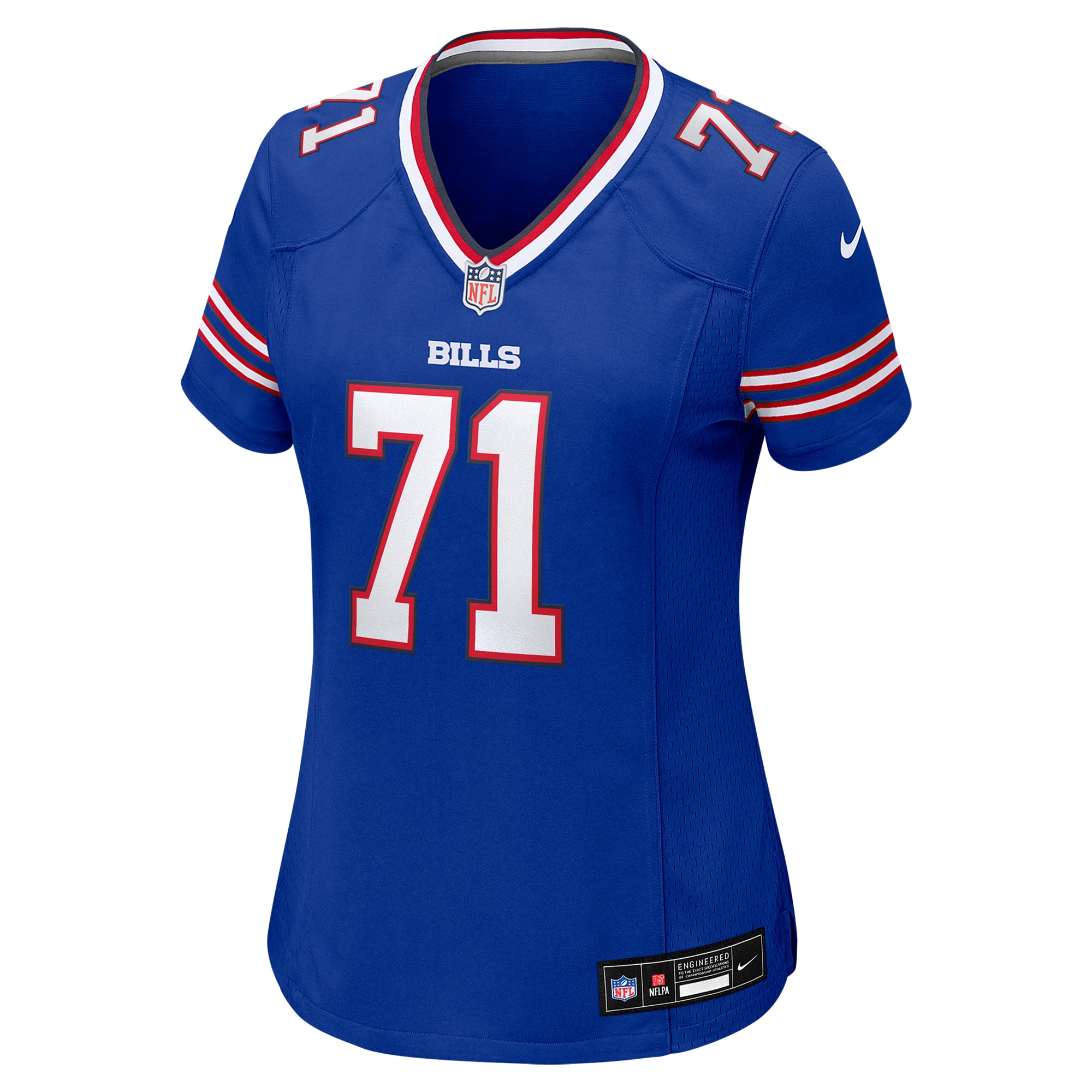 Alternative view of Women's Buffalo Bills Quinton Jefferson Royal Game Jersey JS2288 nicesnker