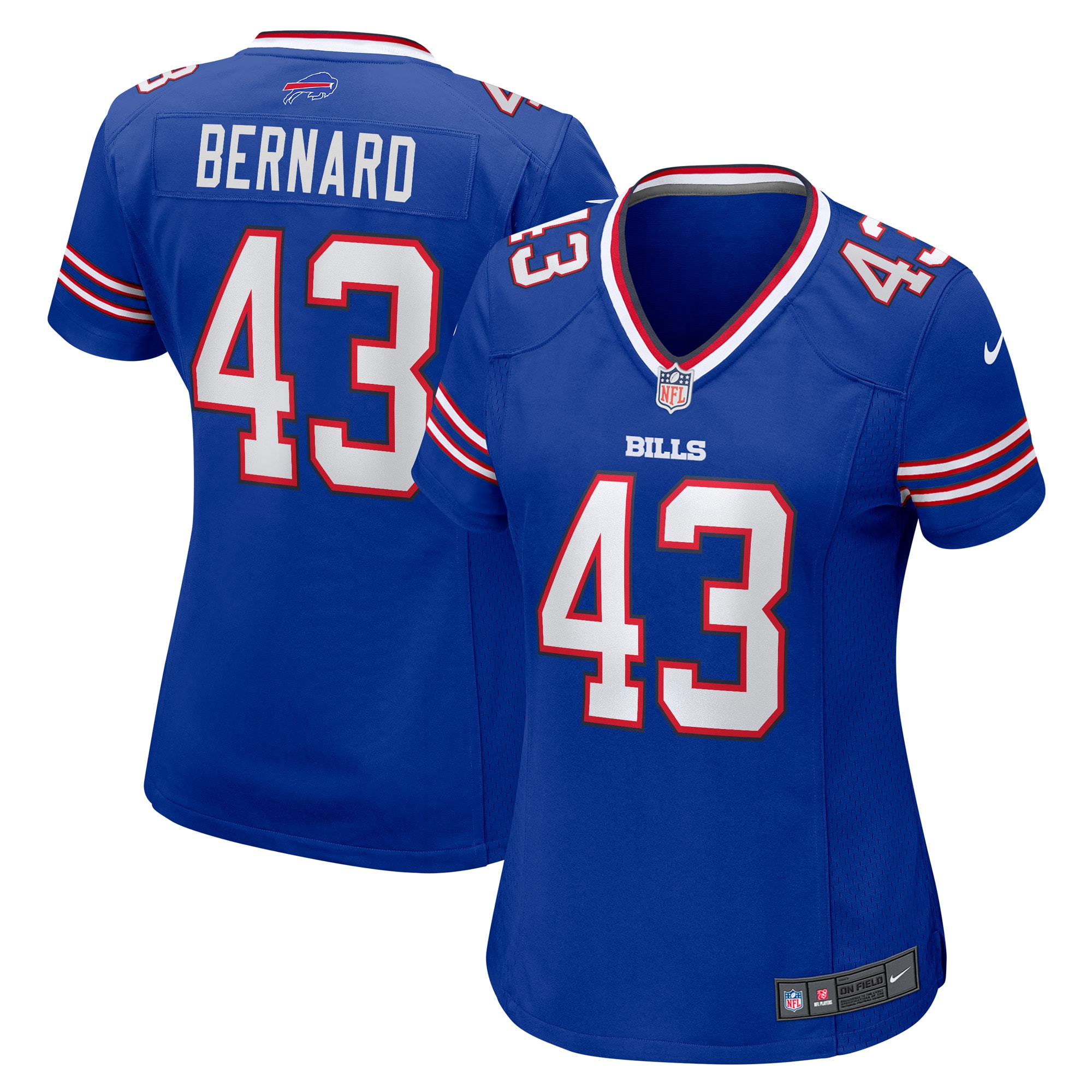 Women's Buffalo Bills Terrel Bernard Royal Game Player Jersey JS3841 nicesnker