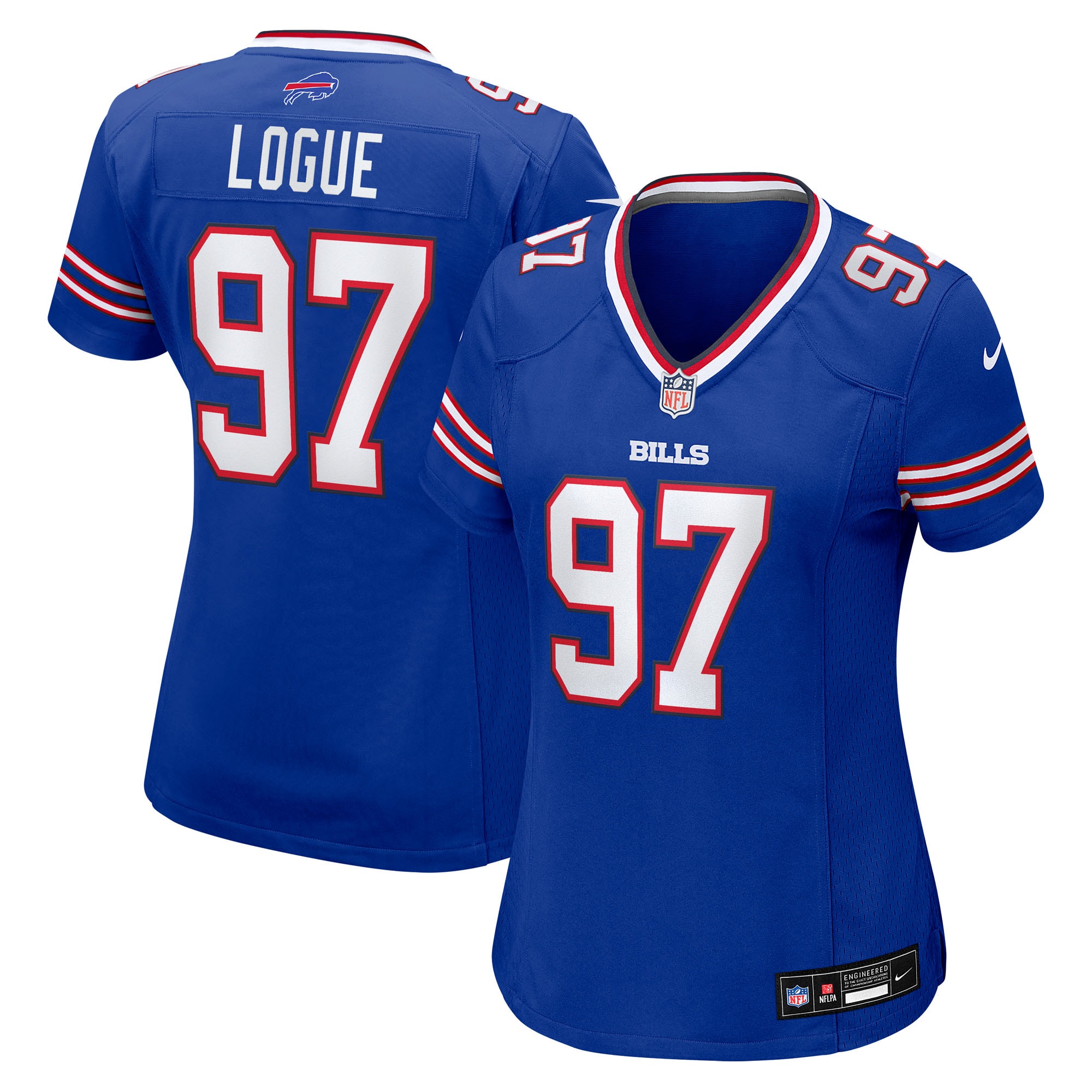 Women's Buffalo Bills Zion Logue Royal Team Game Jersey JS9840 nicesnker