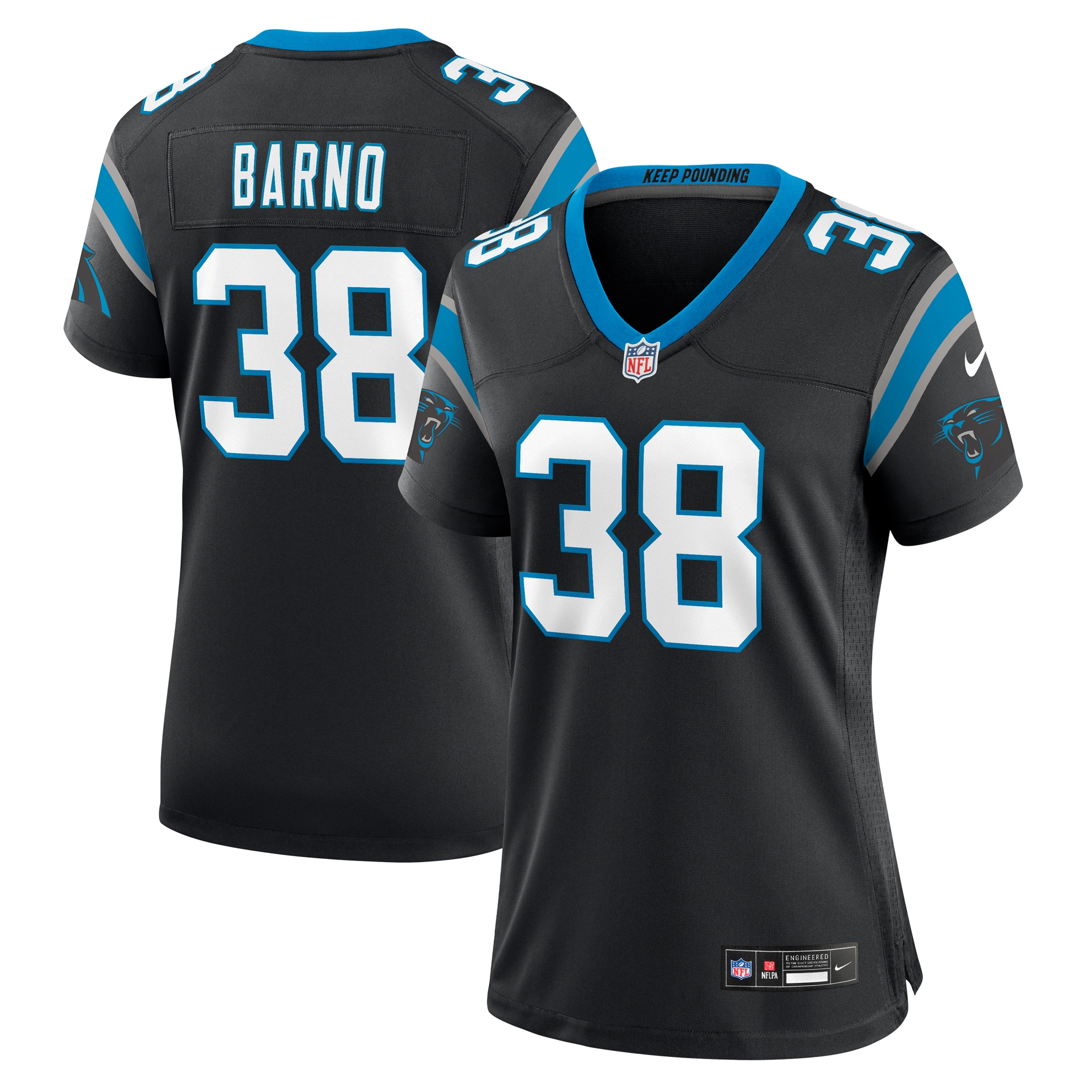 Women's Carolina Panthers Amar? Barno Black Game Jersey JS8634 nicesnker
