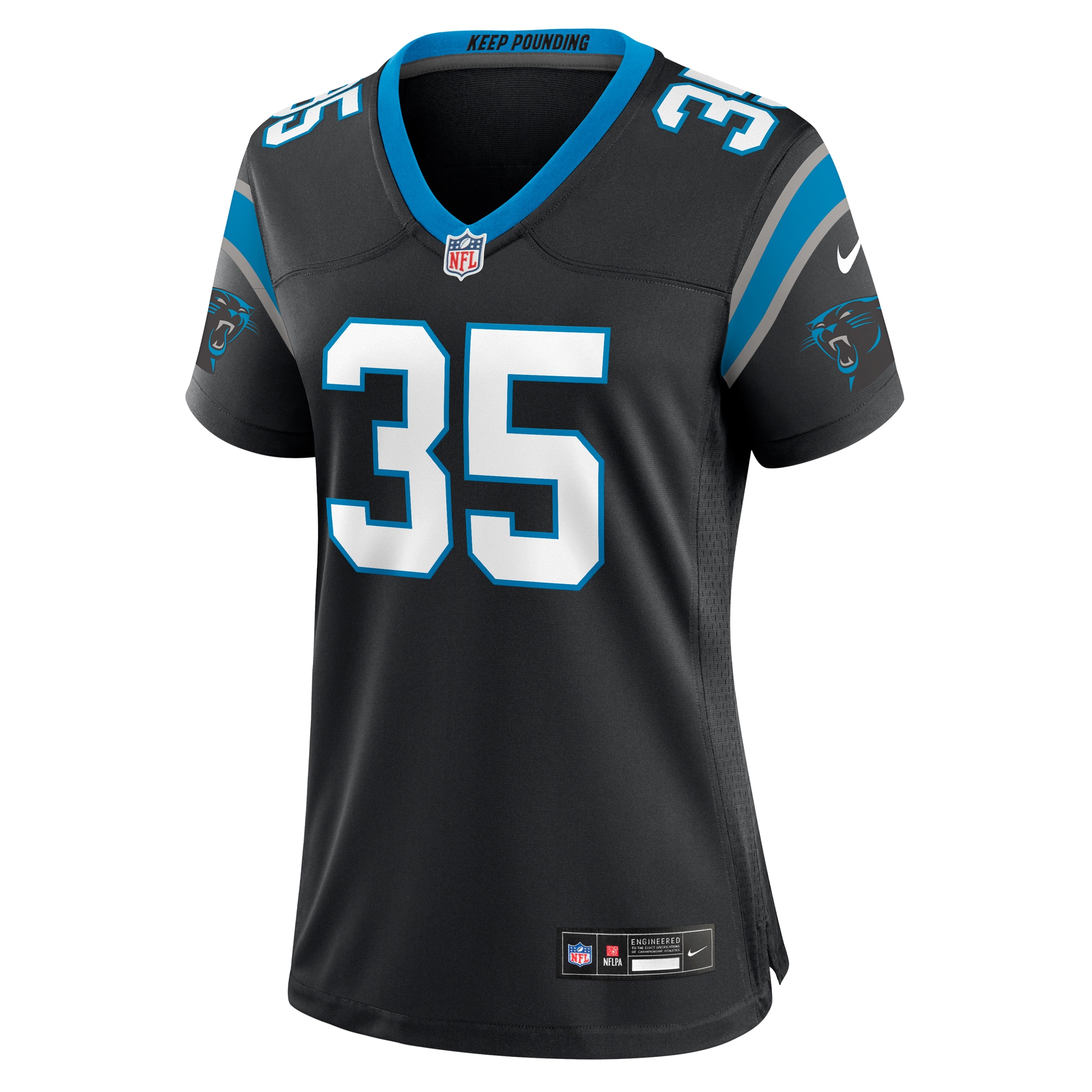 Alternative view of Women's Carolina Panthers Anthony Brown Black Game Jersey JS2715 nicesnker