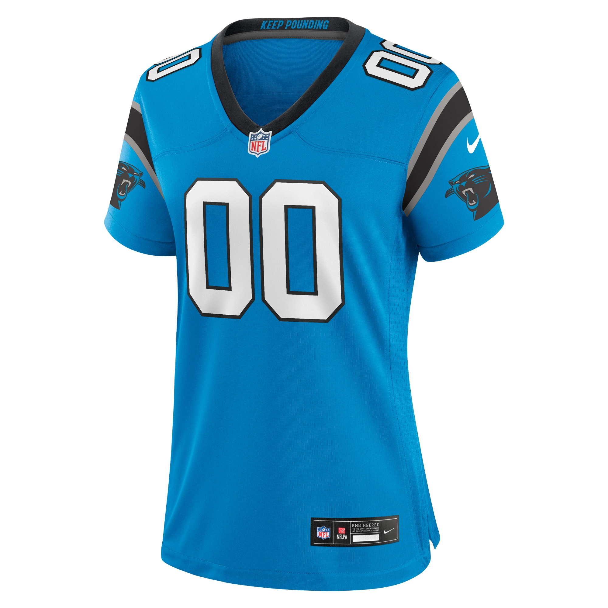 Alternative view of Women's Carolina Panthers Blue Alternate Custom Game Jersey JS2133 nicesnker