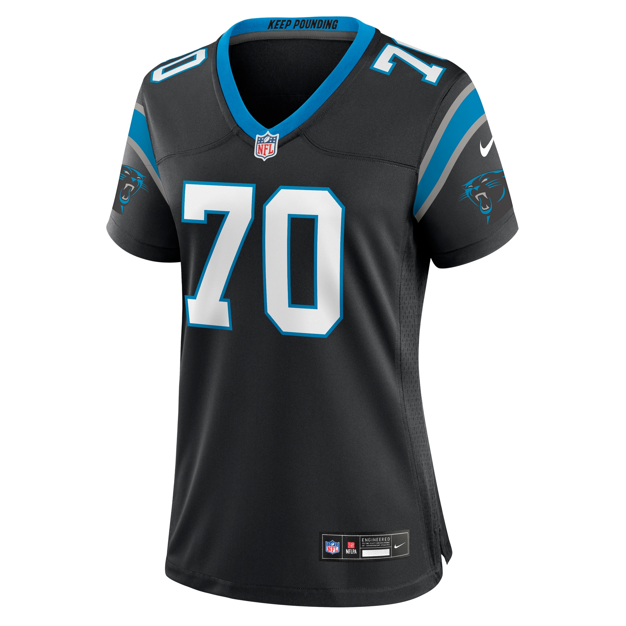 Alternative view of Women's Carolina Panthers Brady Christensen Black Team Game Jersey JS9751 nicesnker