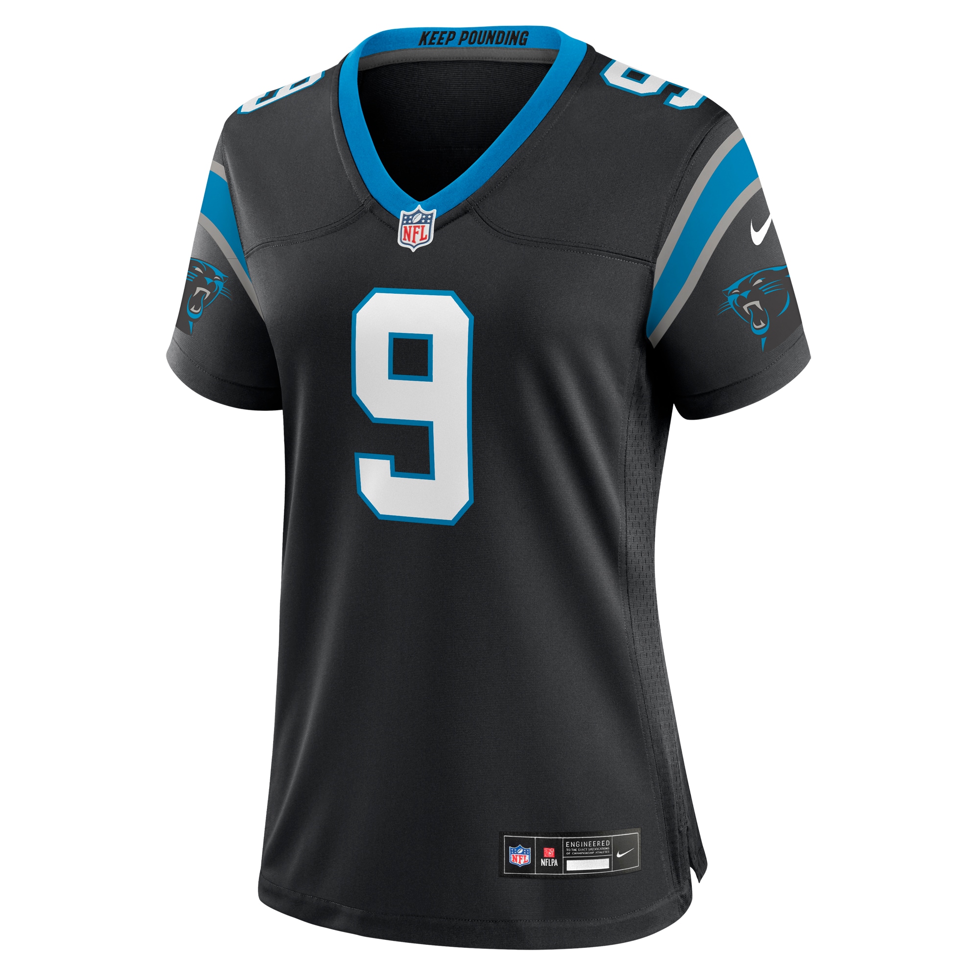 Alternative view of Women's Carolina Panthers Bryce Young Black Team Game Jersey JS3644 nicesnker