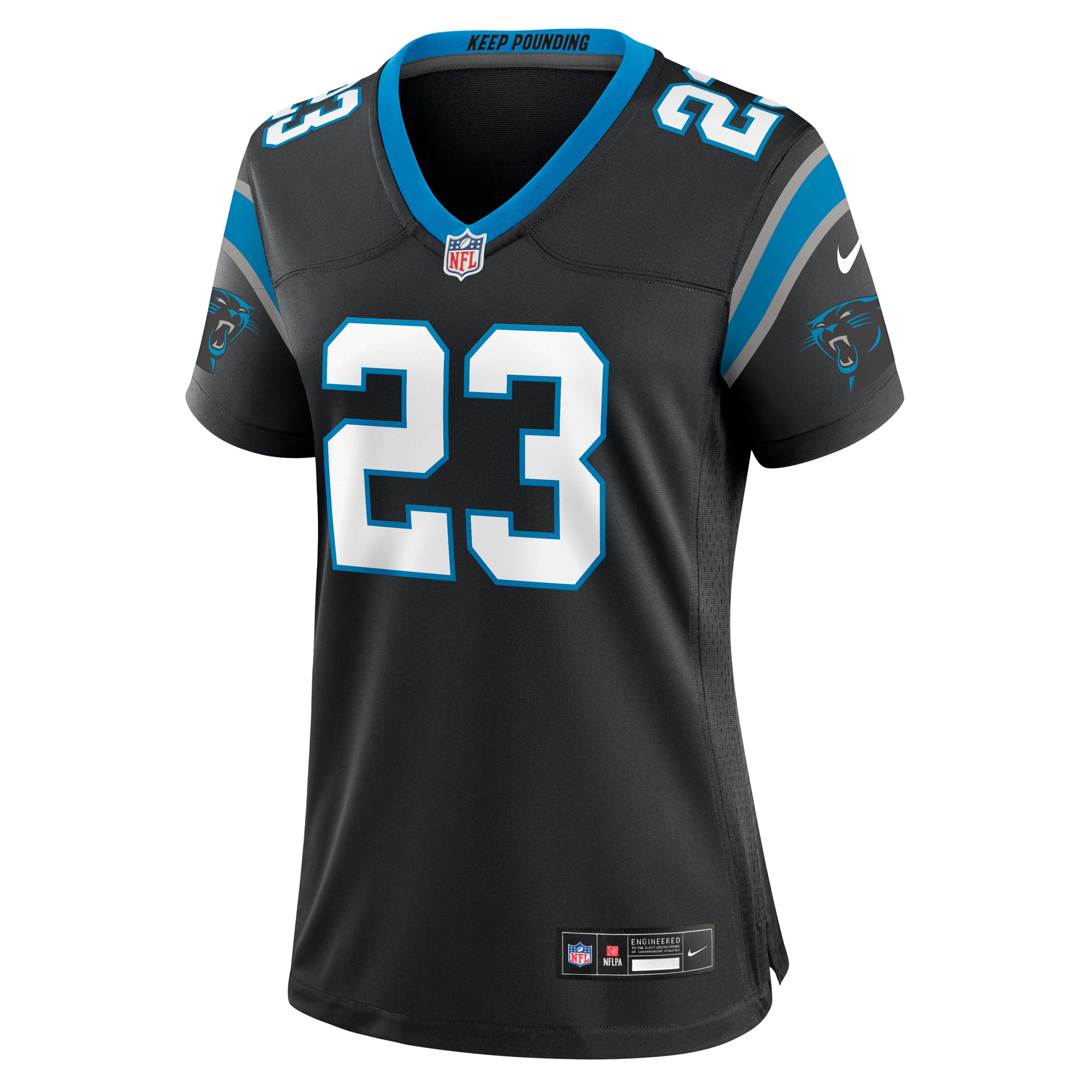 Alternative view of Women's Carolina Panthers Dane Jackson Black Game Jersey JS8294 nicesnker