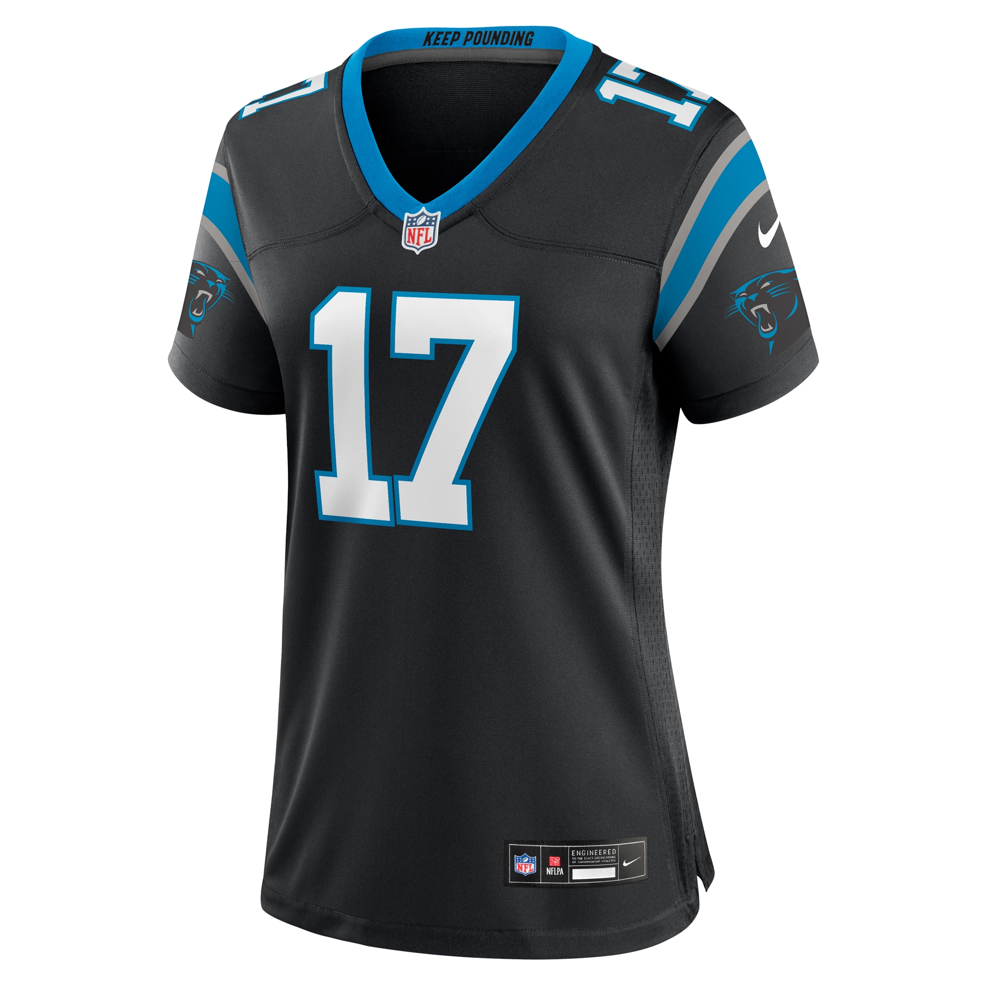Alternative view of Women's Carolina Panthers DJ Chark Jr. Black Game Jersey JS6272 nicesnker