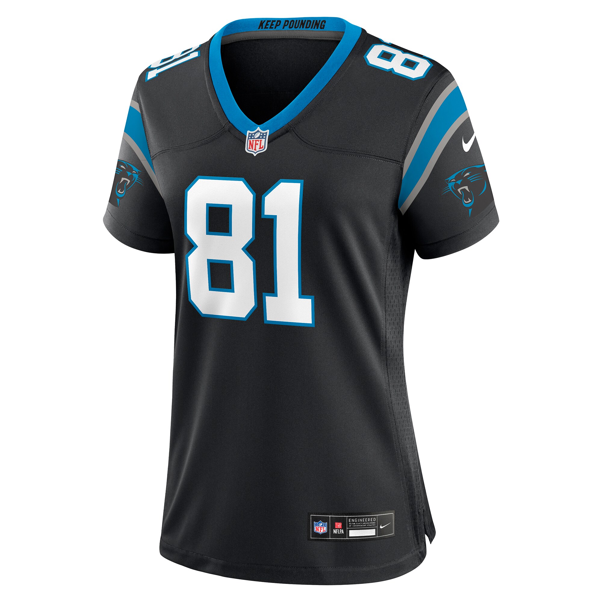 Alternative view of Women's Carolina Panthers Hayden Hurst Black Game Player Jersey JS1145 nicesnker