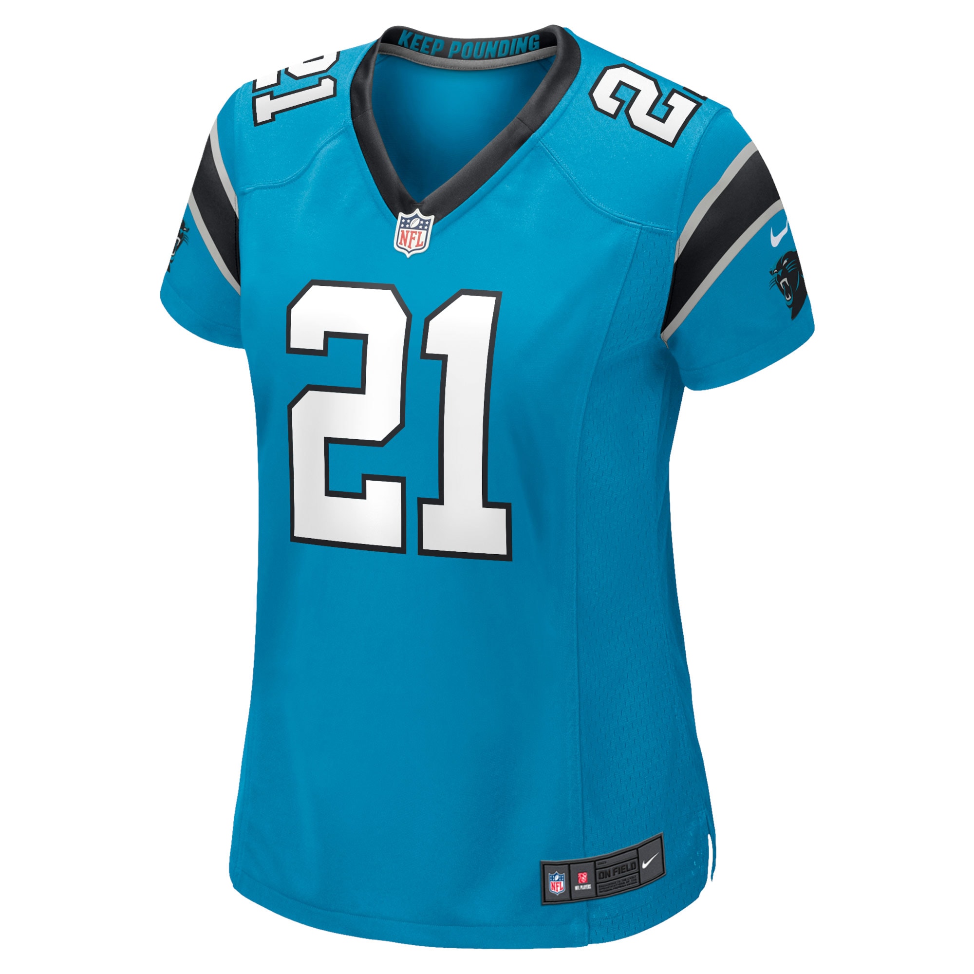 Alternative view of Women's Carolina Panthers Jeremy Chinn Blue Player Game Jersey JS3206 nicesnker