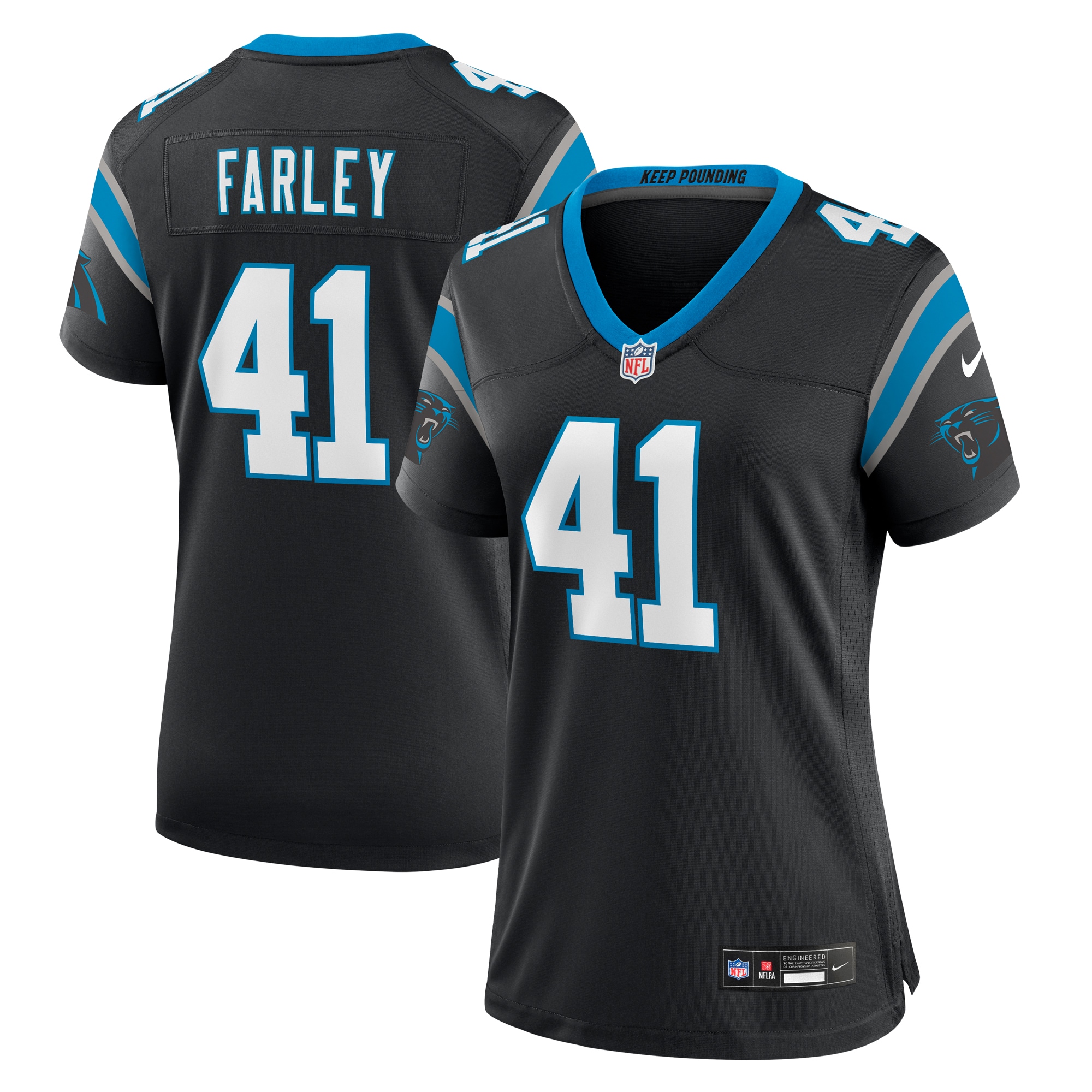 Women's Carolina Panthers Matthias Farley Black Game Jersey JS5246 nicesnker