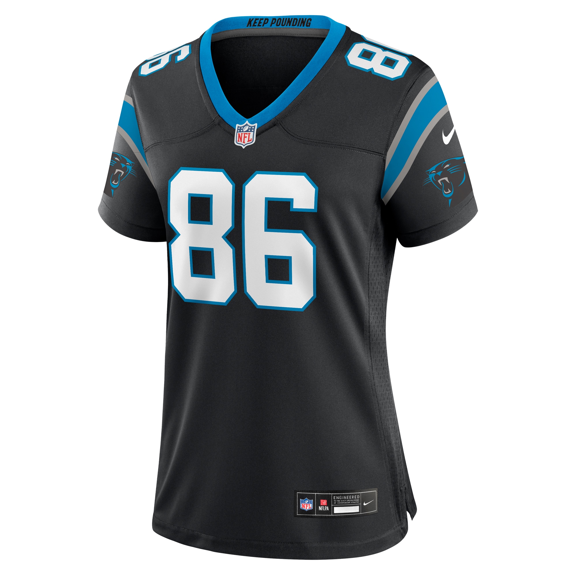 Alternative view of Women's Carolina Panthers Mike Strachan Black Game Jersey JS4663 nicesnker