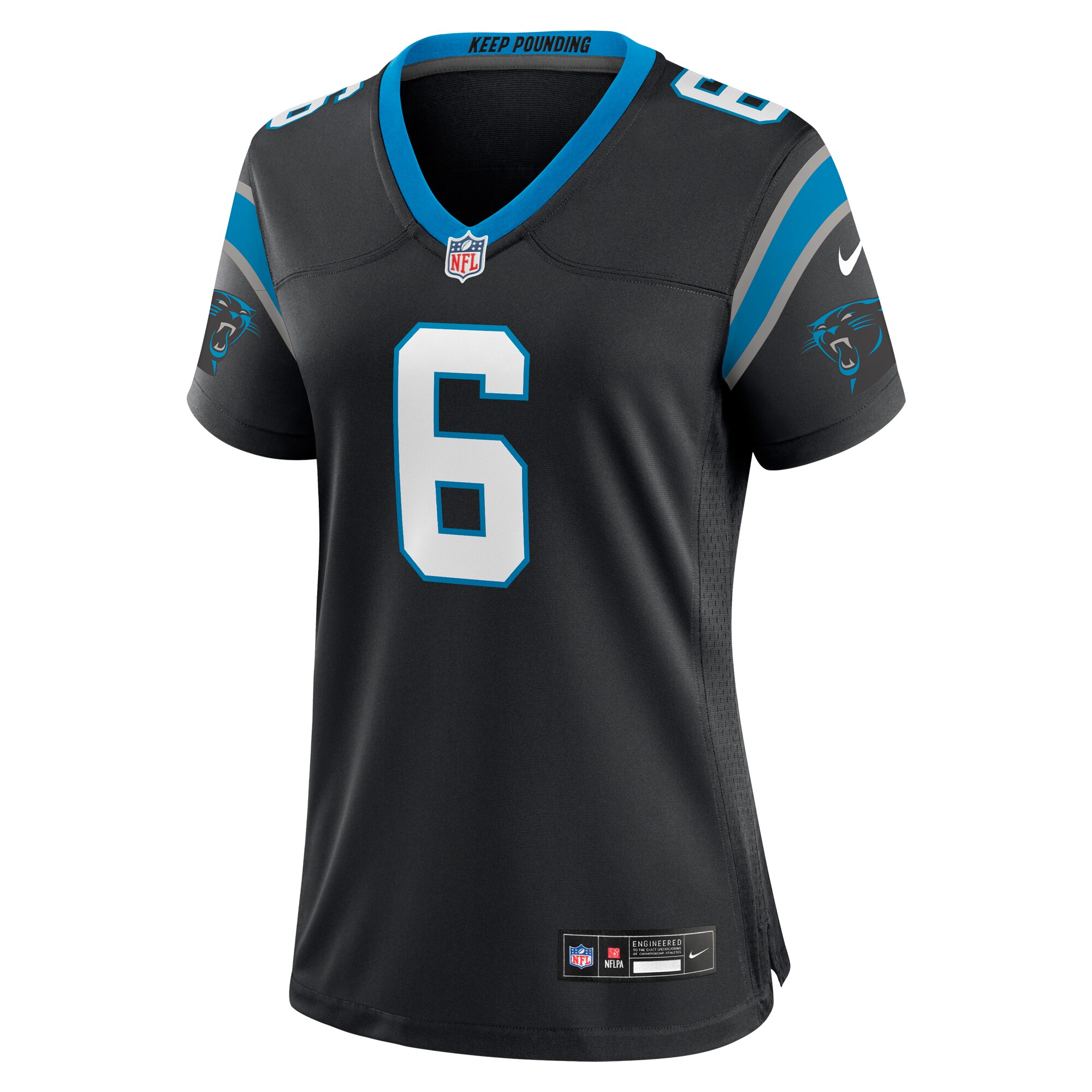 Alternative view of Women's Carolina Panthers Miles Sanders Black Women's All Player Jersey JS7250 nicesnker
