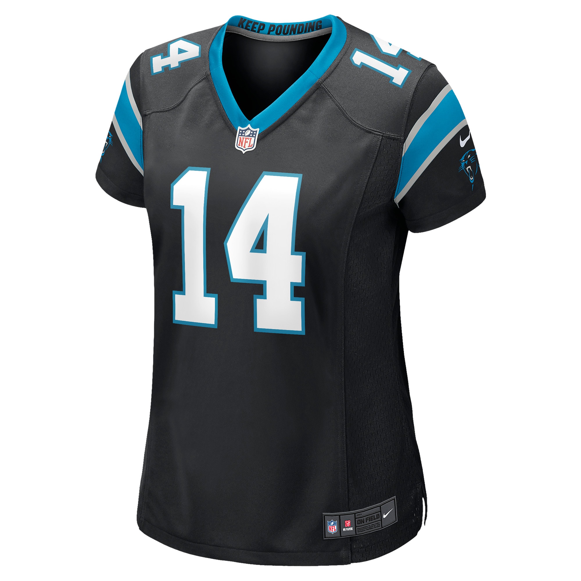 Alternative view of Women's Carolina Panthers Sam Darnold Black Game Jersey JS9299 nicesnker