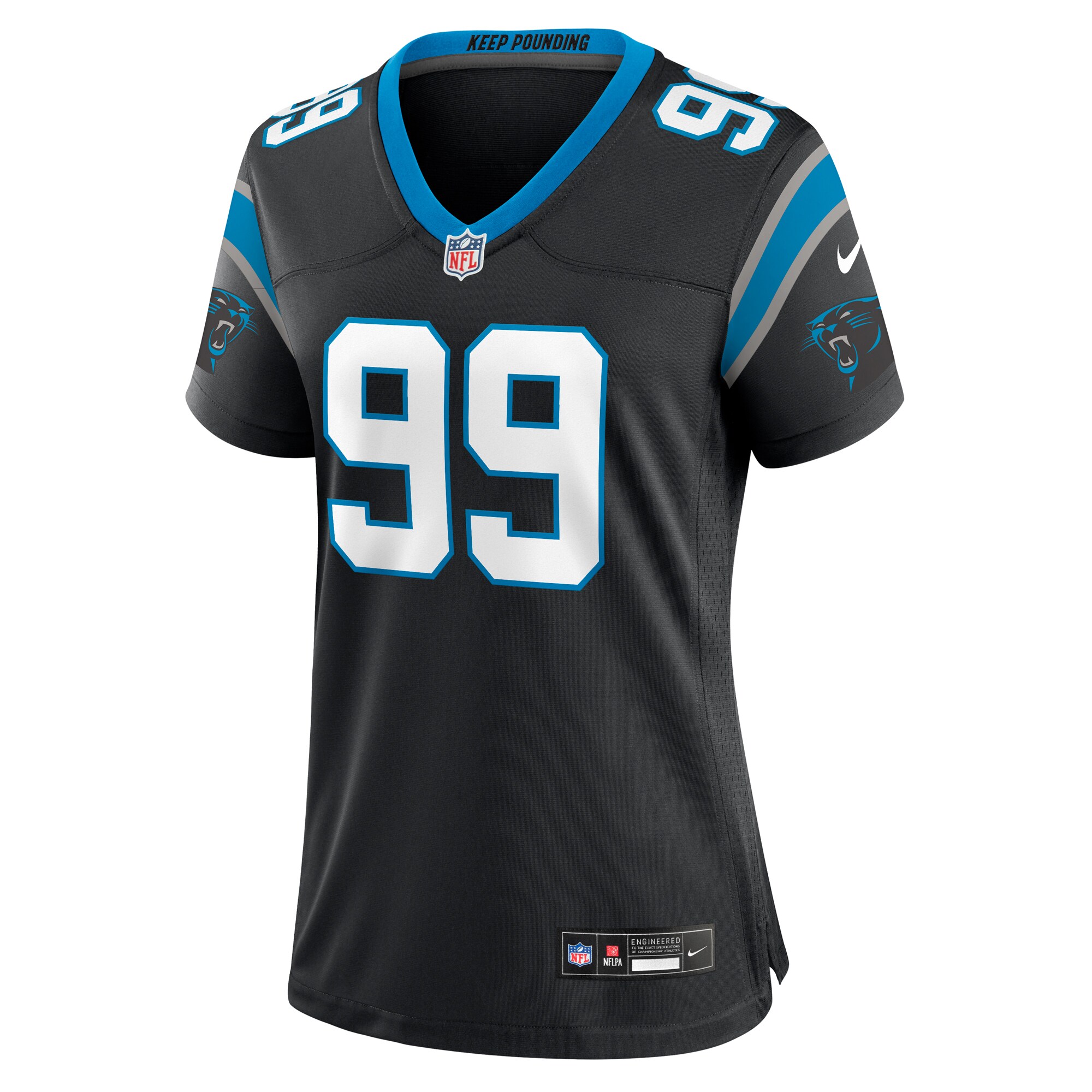 Alternative view of Women's Carolina Panthers Shy Tuttle Black Game Jersey JS9669 nicesnker