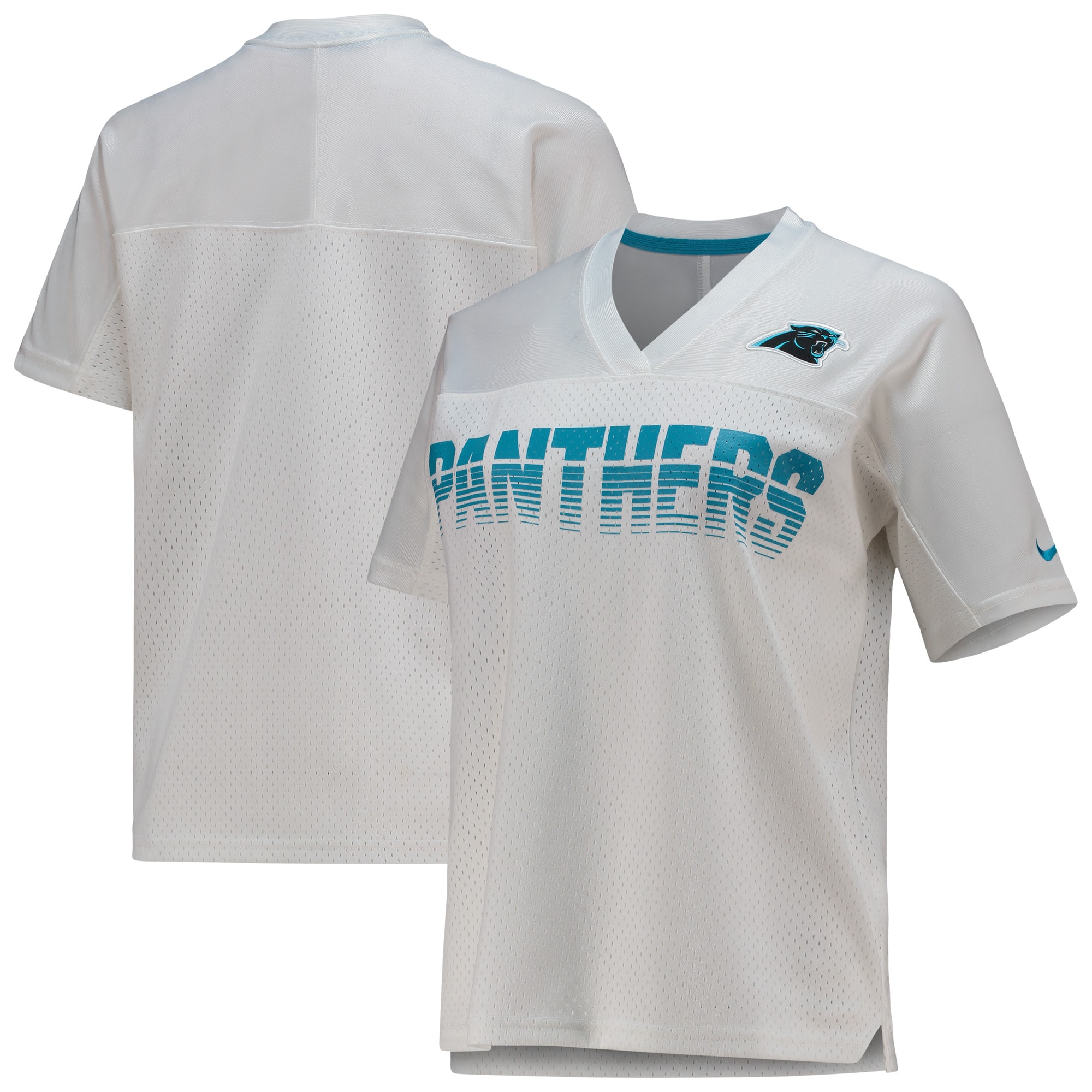 Women's Carolina Panthers White Fan Jersey JS9735 nicesnker