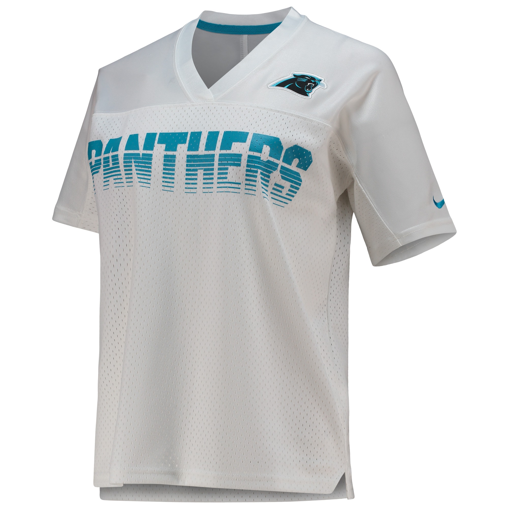 Alternative view of Women's Carolina Panthers White Fan Jersey JS9735 nicesnker