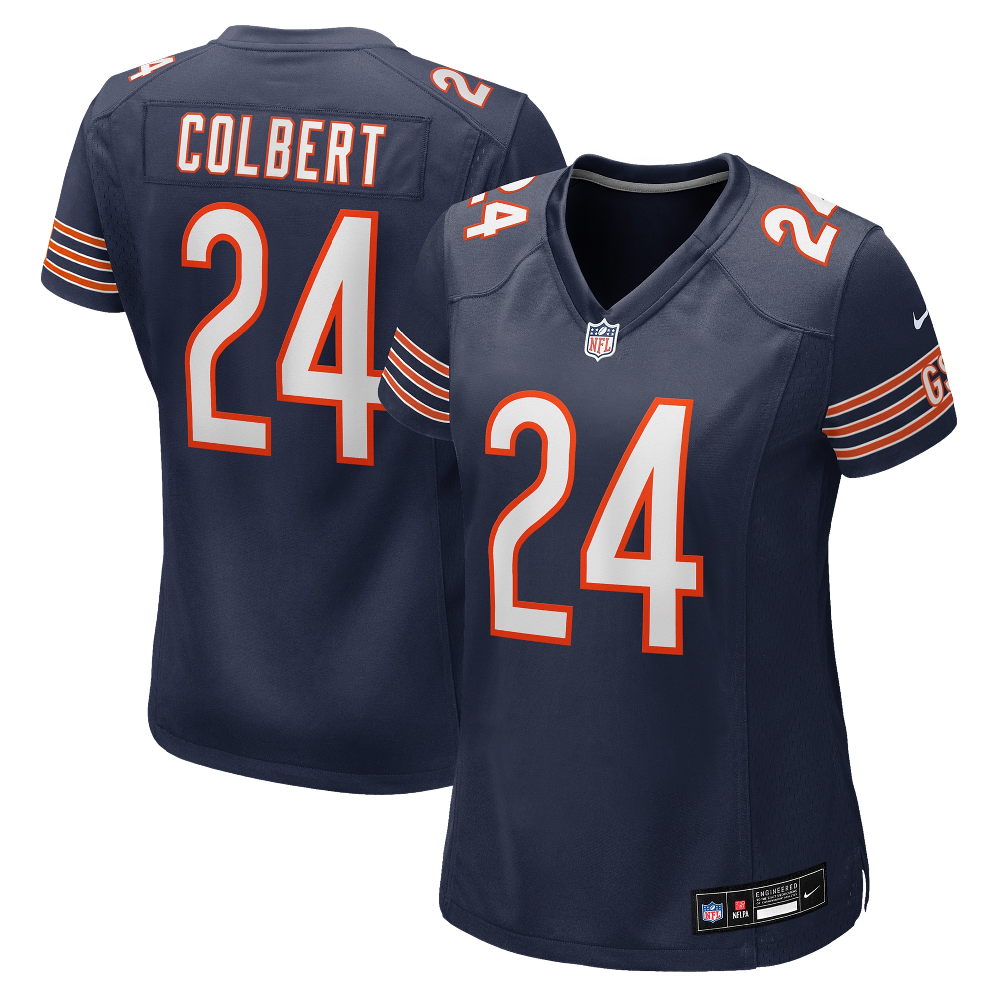 Women's Chicago Bears Adrian Colbert Navy Team Game Jersey JS9180 nicesnker