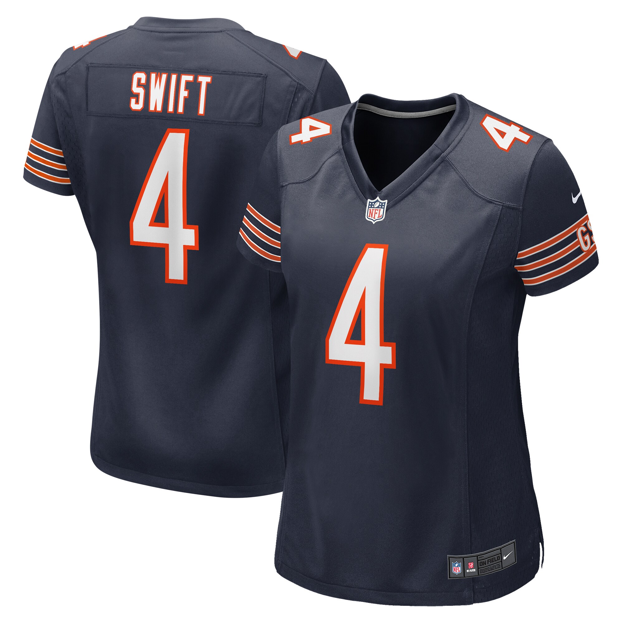 Women's Chicago Bears D'Andre Swift Navy Game Jersey JS2169 nicesnker