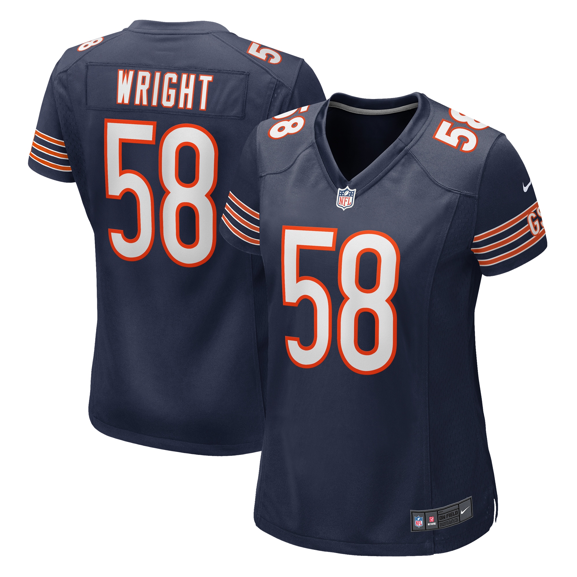 Women's Chicago Bears Darnell Wright Navy Game Jersey JS5523 nicesnker