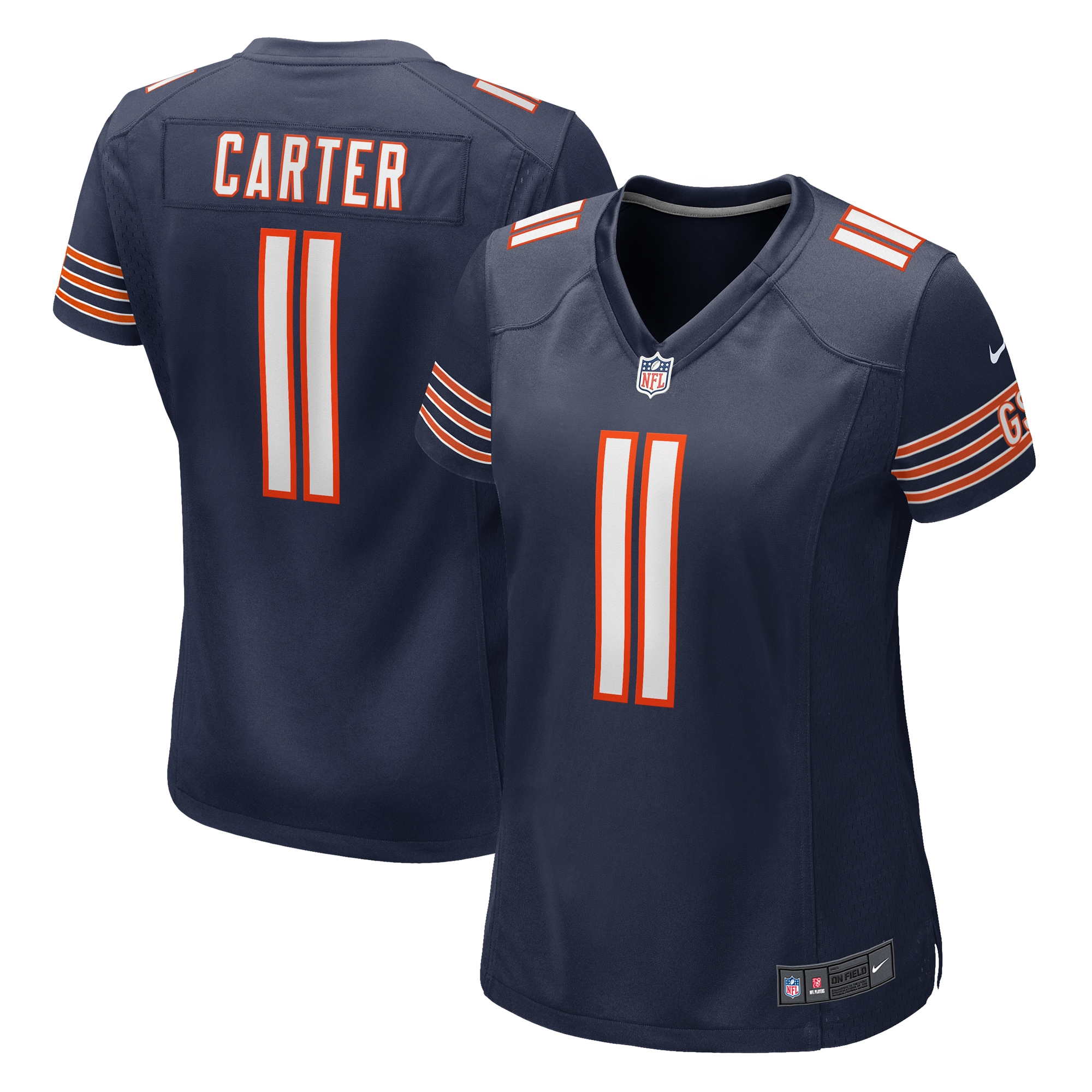 Women's Chicago Bears DeAndre Carter Navy Game Jersey JS8841 nicesnker