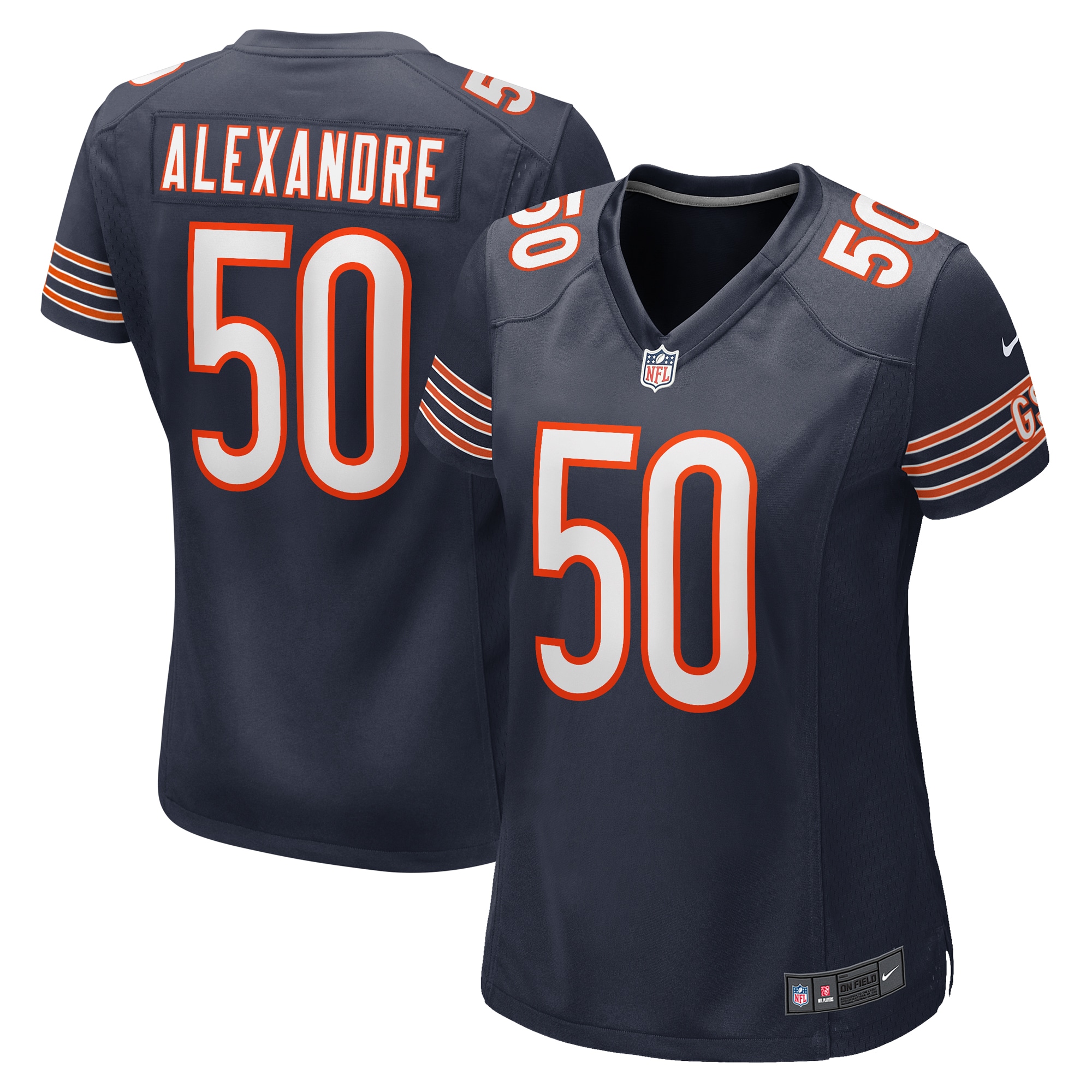 Women's Chicago Bears Deslin Alexandre Navy Team Game Jersey JS5885 nicesnker