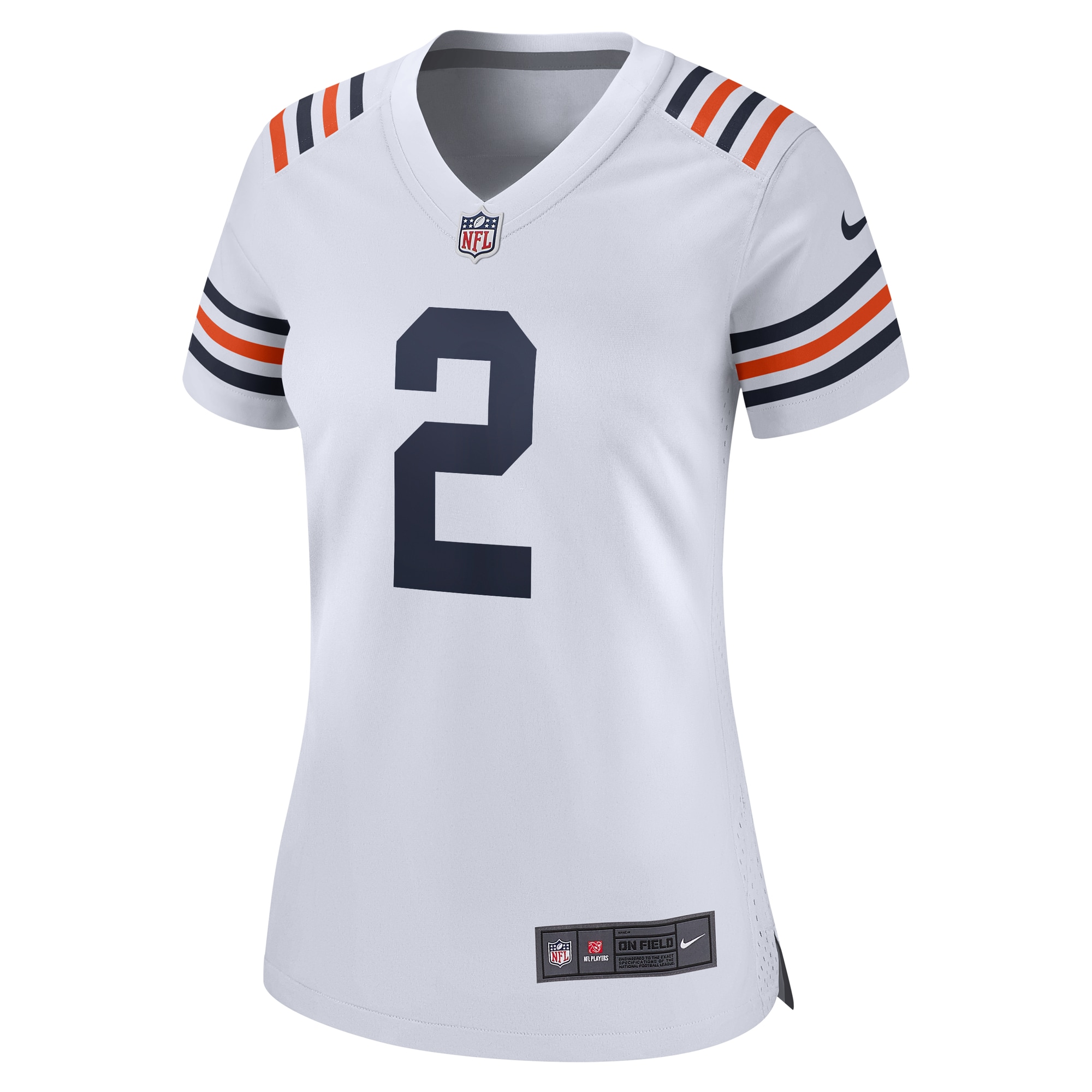 Alternative view of Women's Chicago Bears D.J. Moore White Alternate Game Jersey JS3179 nicesnker